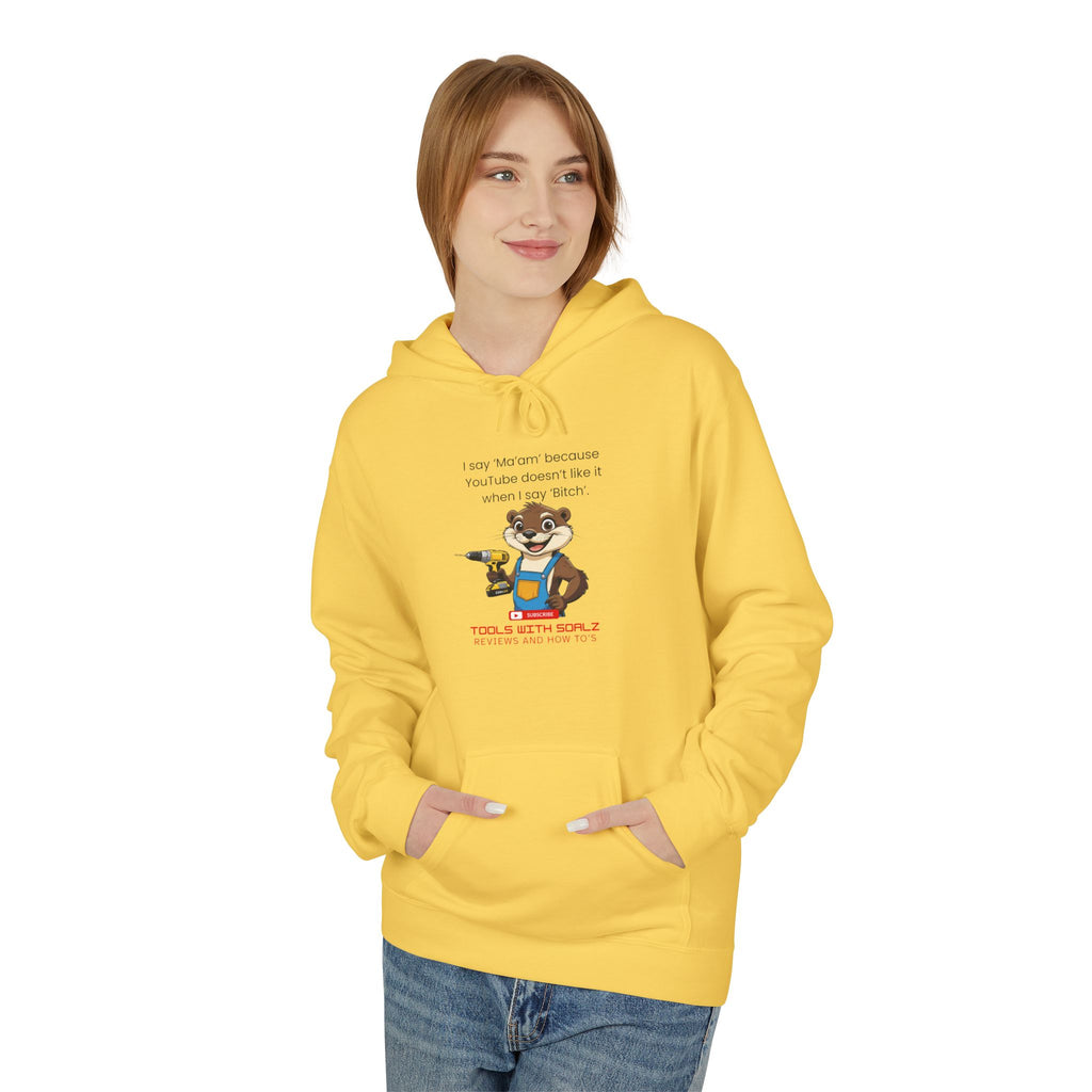 Ma'am, Tools with SoAlz, Unisex Fleece Sweatshirt, Gift for Friends, Cozy Casual Wear, Perfect for Birthdays, Holidays