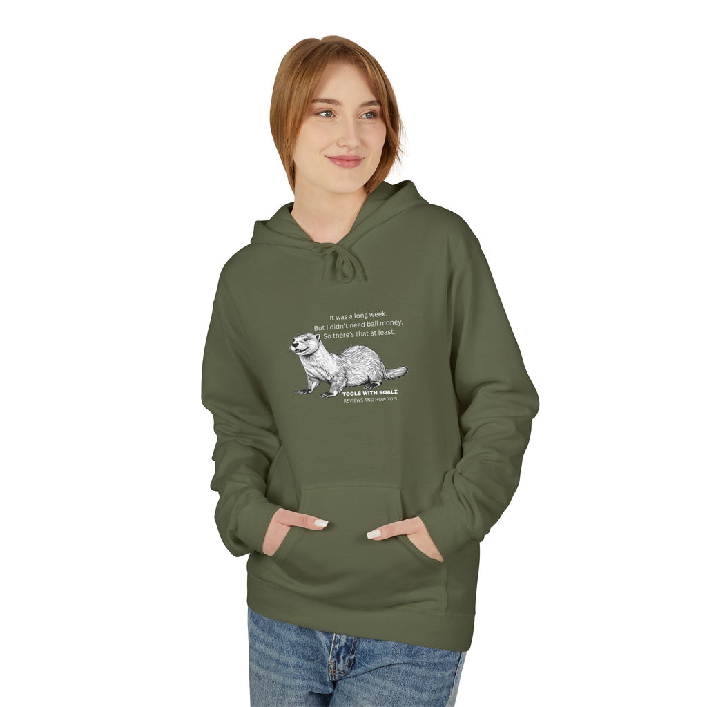 Bail Money Quote Hoodie, Tools with SoAlz, Unisex Fleece Pullover, Comfy Gift for Cat Lovers, Cozy Apparel for Pet Owners, Perfect for Birthdays, Casual Wear