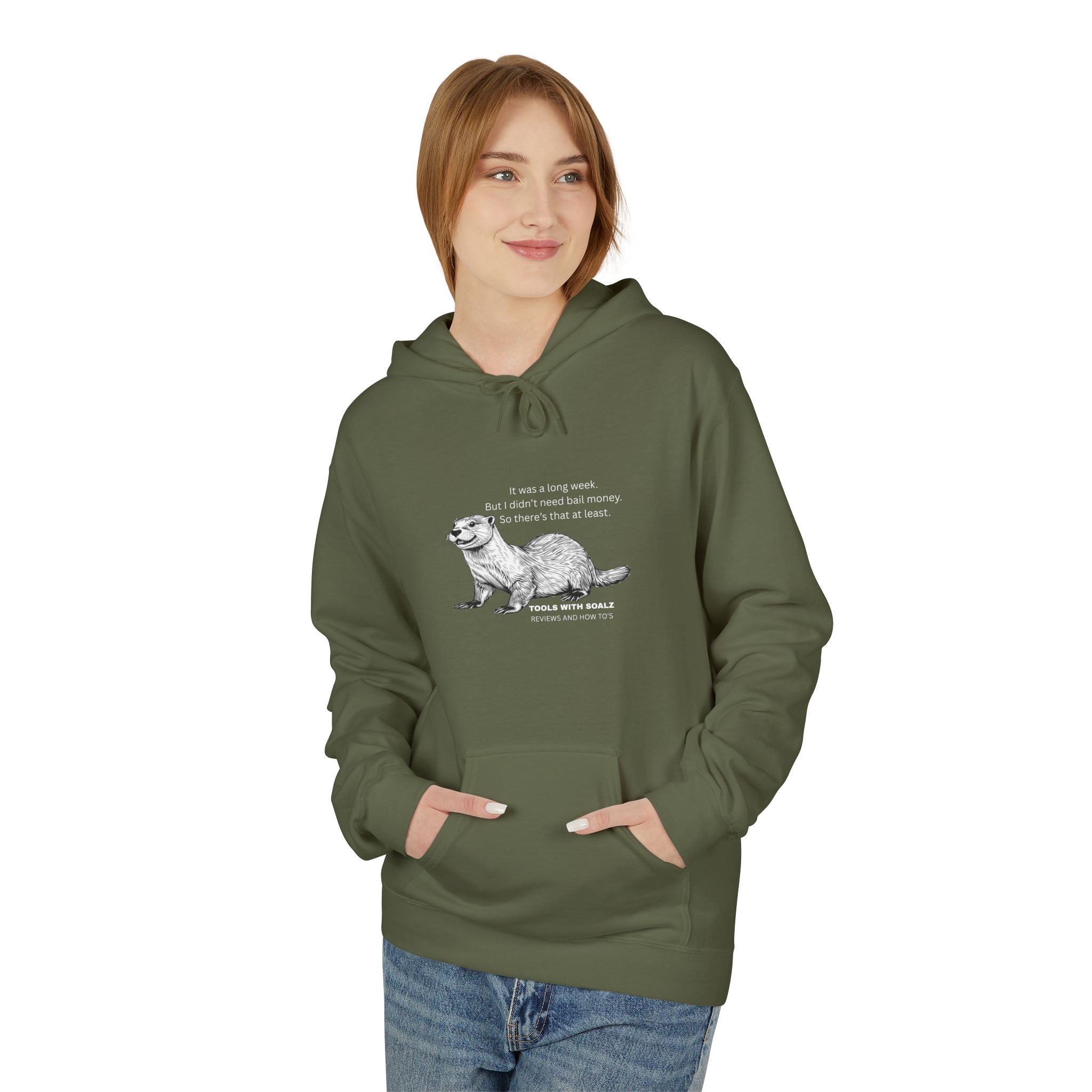 Bail Money Quote Hoodie, Tools with SoAlz, Unisex Fleece Pullover, Comfy Gift for Cat Lovers, Cozy Apparel for Pet Owners, Perfect for Birthdays, Casual Wear