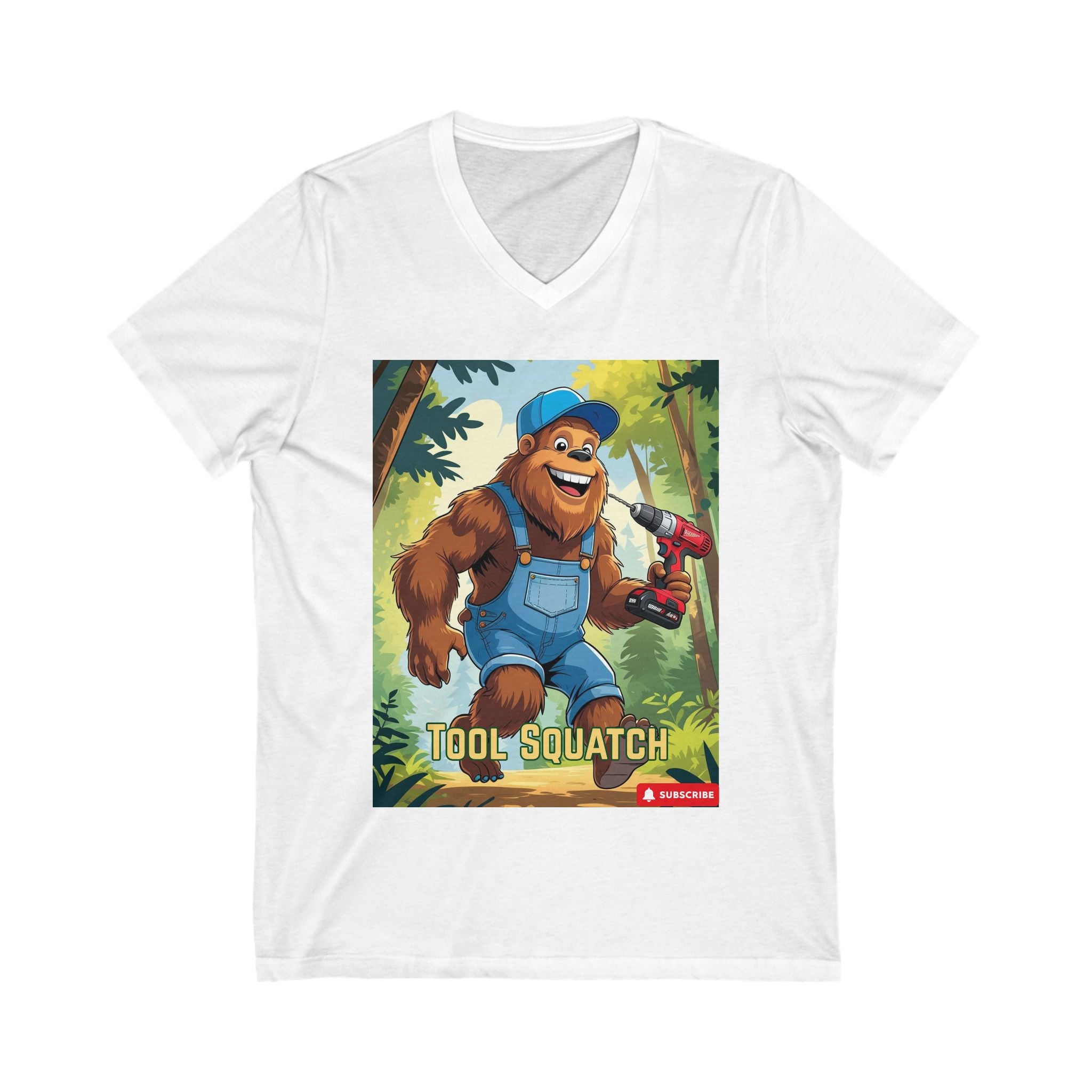 Tool Squatch Ladies V-Neck Tee, Sasquatch Shirt, Tool Lover Gift,  Gift for Her