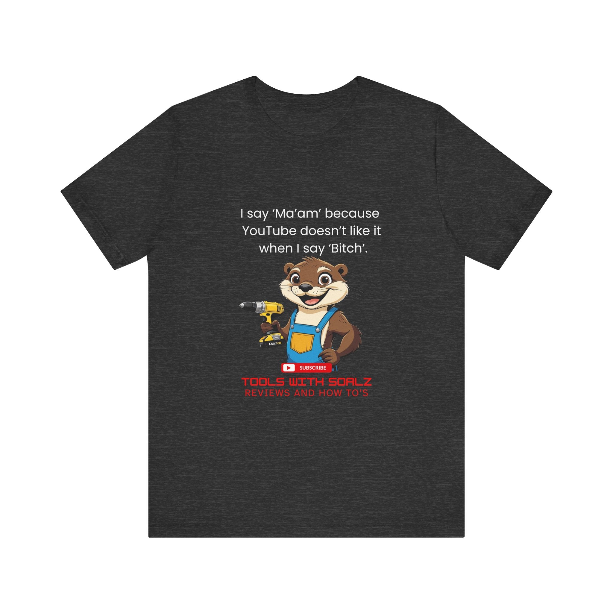 Ma'am, Tools with SoAlz, Kids Crafting Shirt, Gifts for Handyman Lovers, Tools with Squirrel Graphic, Fun Casual Wear, Birthday Gifts