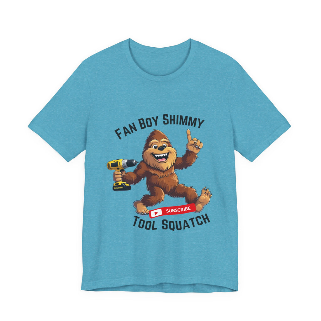 Fanboy Shimmy Tools Tee, Tool Squatch, Fun Graphic T-Shirt for DIY Lovers, Unisex Jersey Short Sleeve T-Shirt, Gift for Handyman, Celebration of Crafting