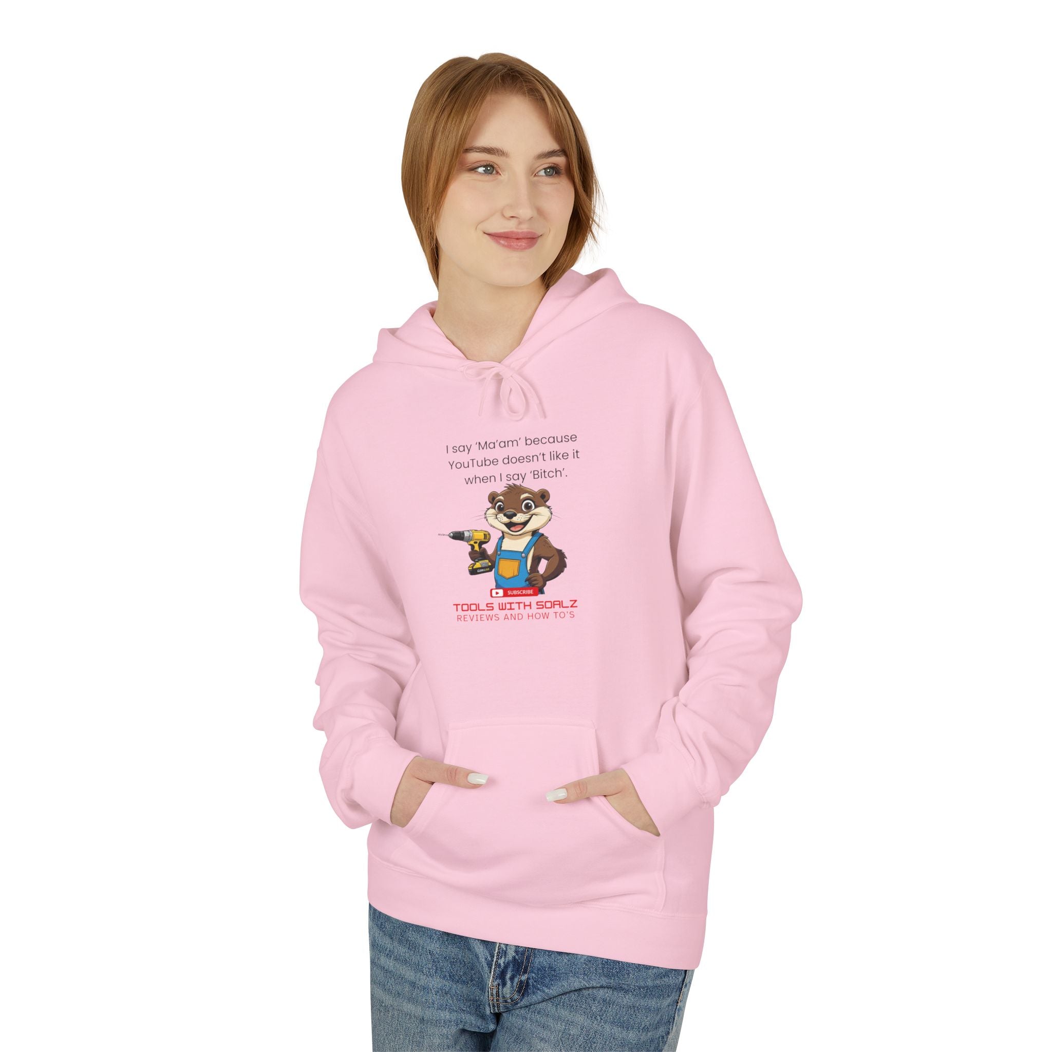 Ma'am, Tools with SoAlz, Unisex Fleece Sweatshirt, Gift for Friends, Cozy Casual Wear, Perfect for Birthdays, Holidays