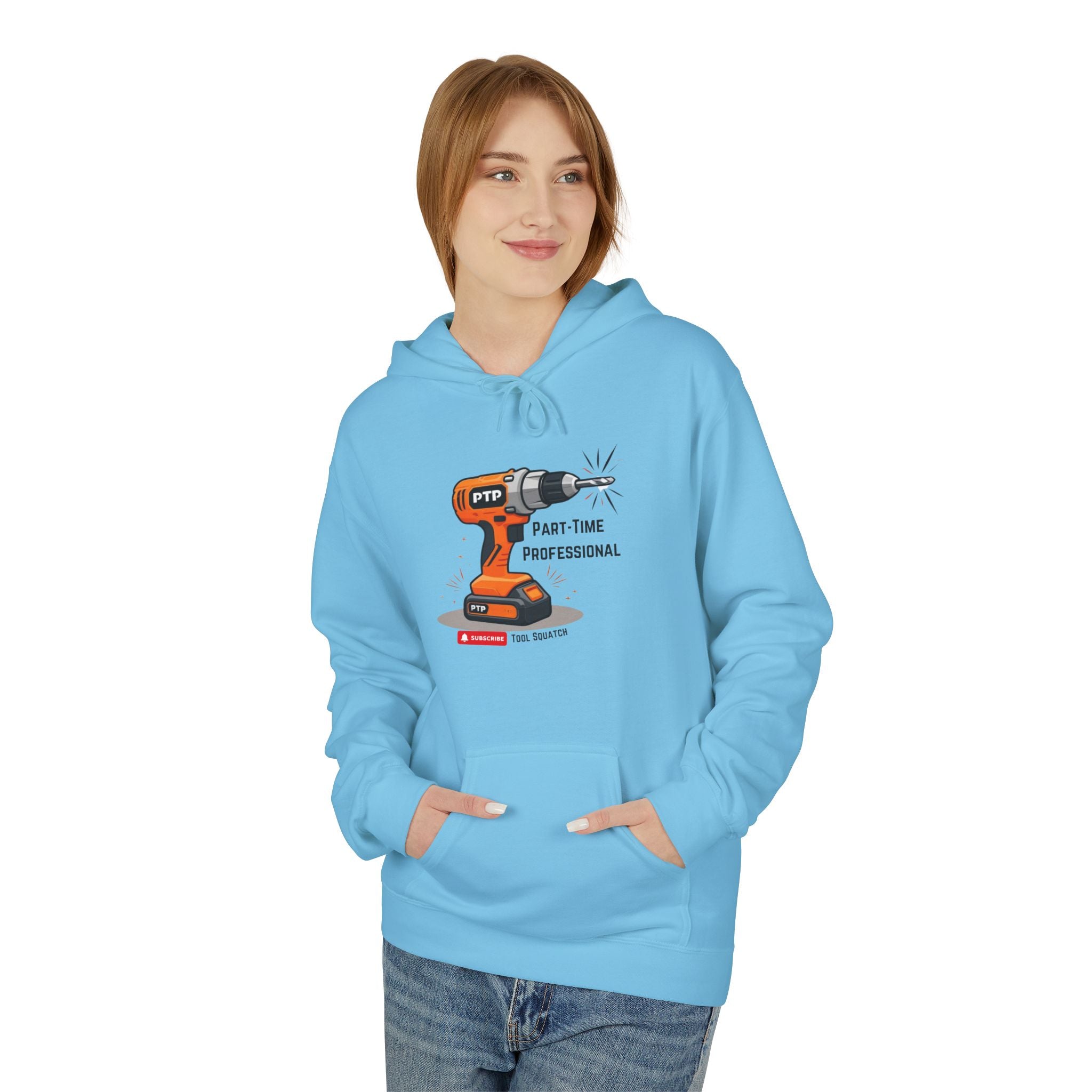 Part-Time Professional Hoodie, Tool Squatch, Crafting Apparel, Gift for Handyman, Personalized Workwear, Tool Themed Sweatshirt