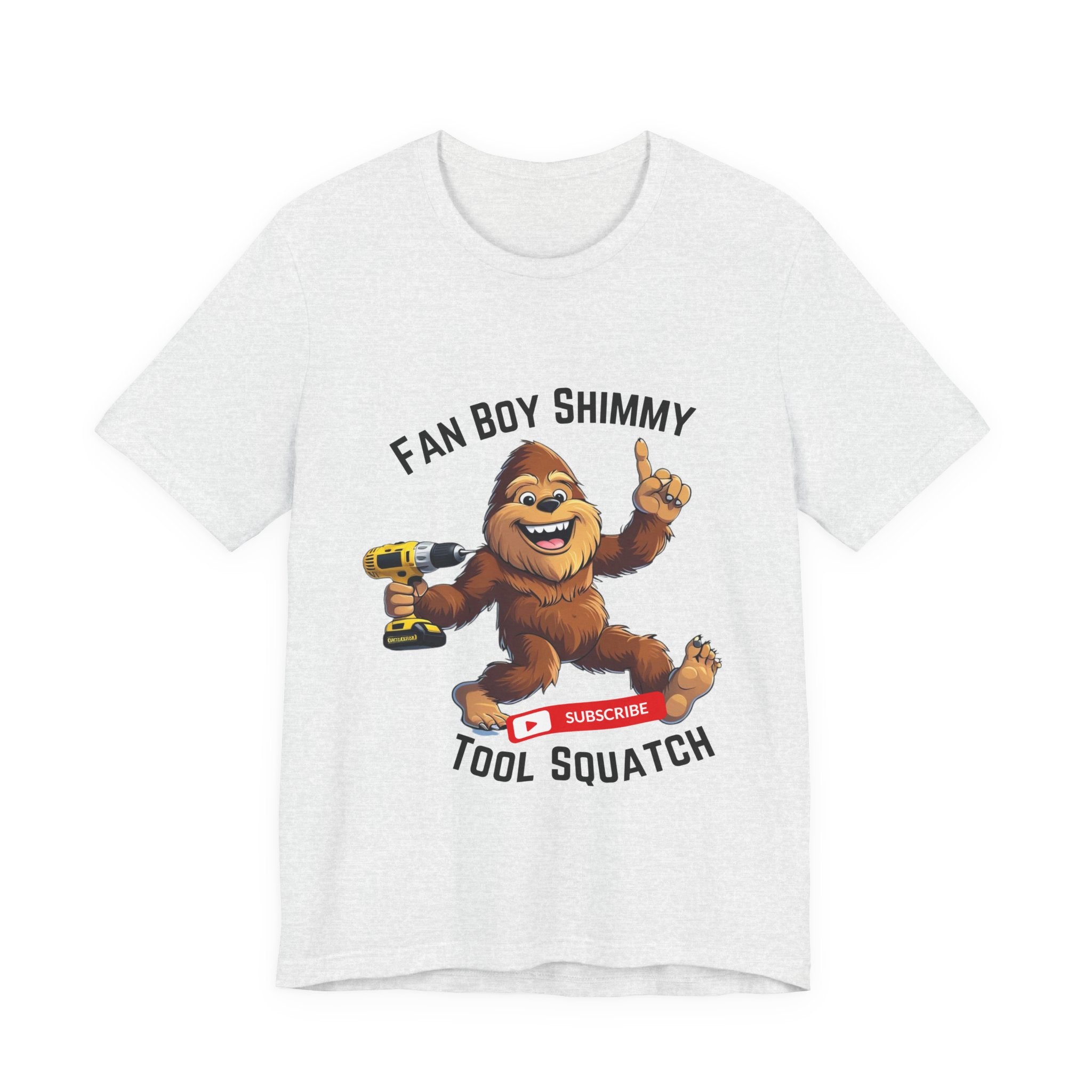 Fanboy Shimmy Tools Tee, Tool Squatch, Fun Graphic T-Shirt for DIY Lovers, Unisex Jersey Short Sleeve T-Shirt, Gift for Handyman, Celebration of Crafting
