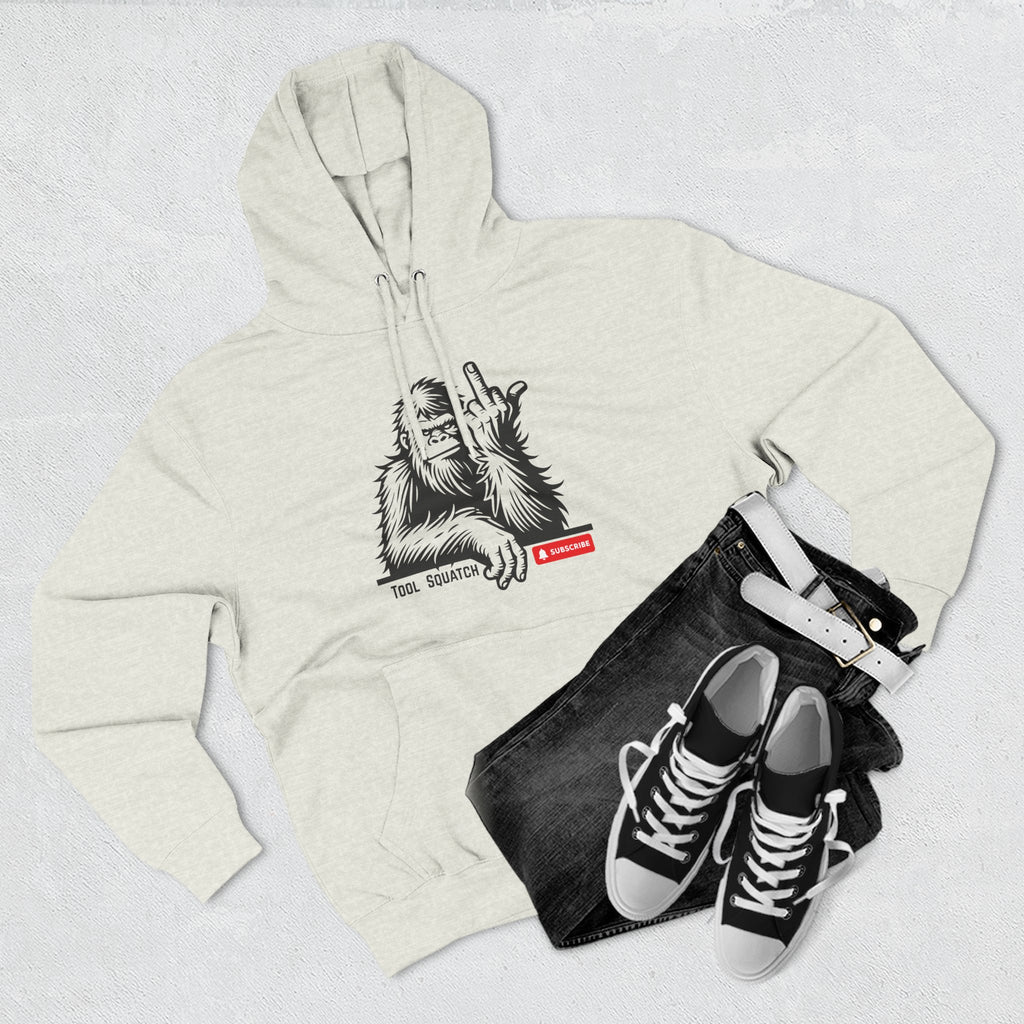 Sasquatch, Tool Squatch, Cozy Three-Panel Fleece Hoodie, Casual Sweatshirt, Unisex Hoodie, Perfect Gift, Warm Layer for All Seasons