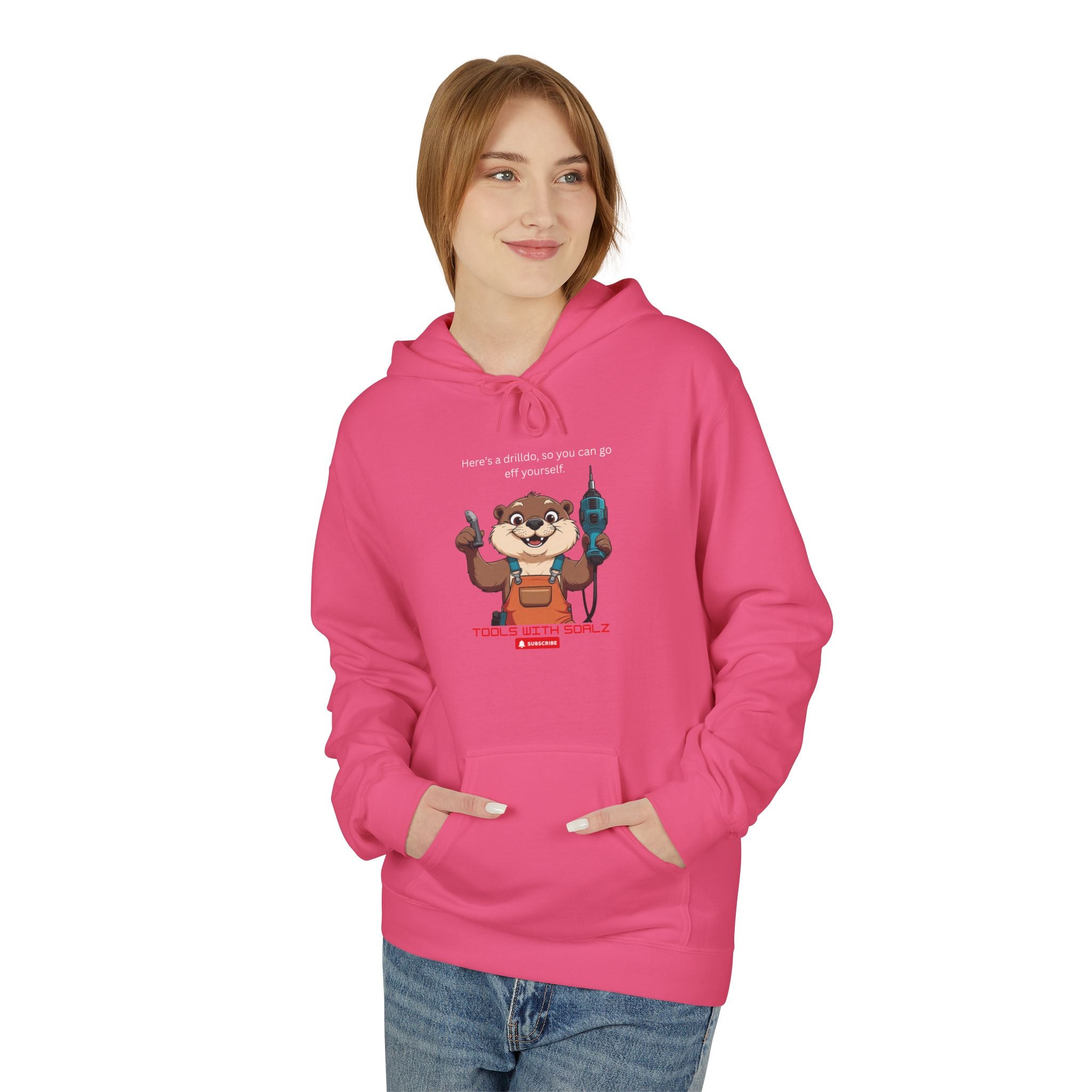 Drilldo Tools with SoAlz Animal Graphic Hoodie | Cozy Unisex Fleece for Casual Outings, Gifts for Animal Lovers, Fun Everyday Wear, Unique Sportswear