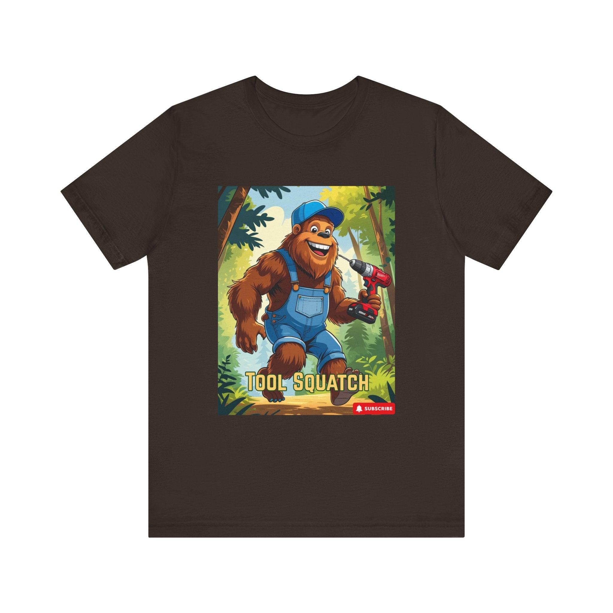 Tool Squatch Graphic Tee, Funny T-Shirt for Nature Lovers, Unisex Short Sleeve, Gift for Dad, Camping Apparel, Outdoor Adventure