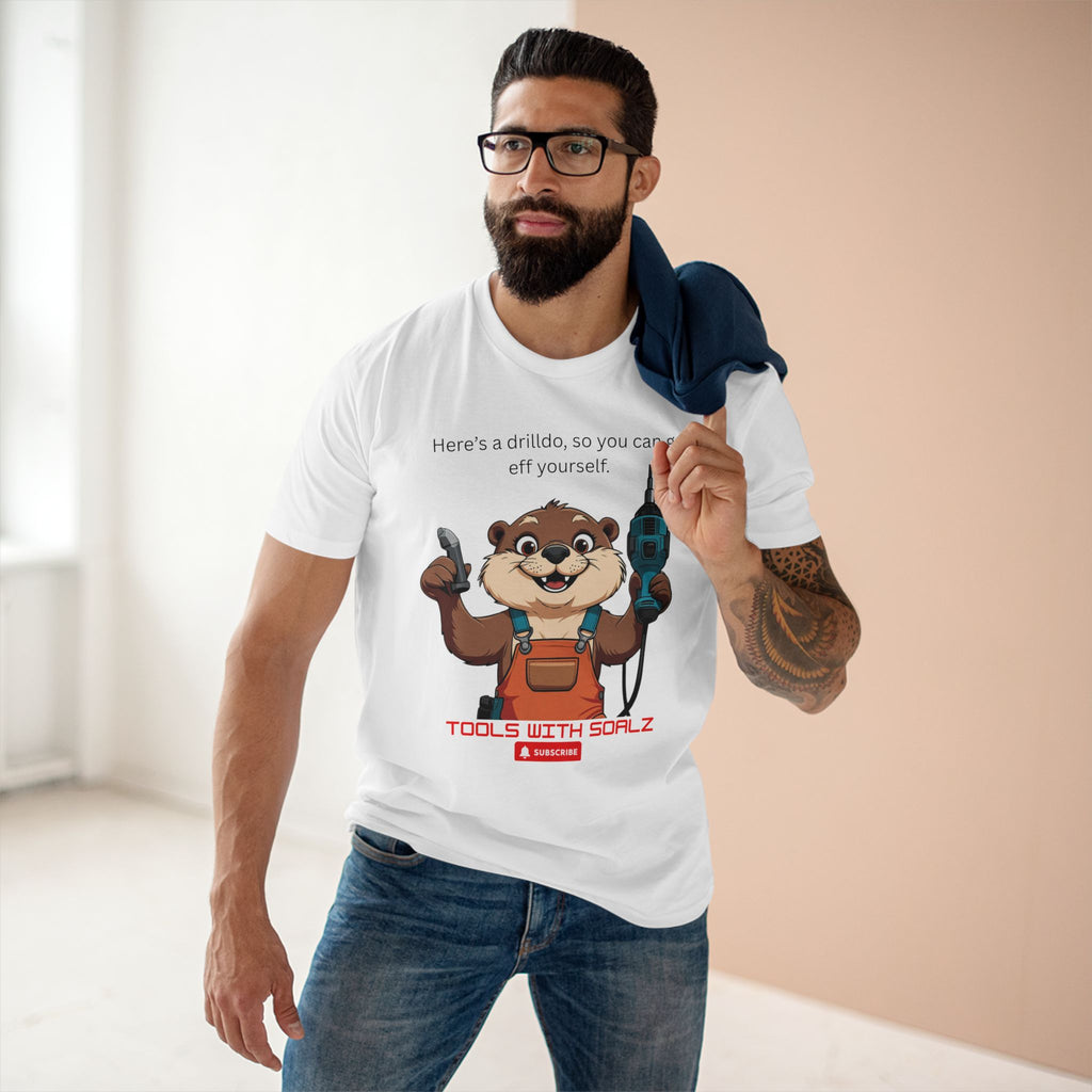 Drilldo, Tools with SoAlz Quirky Humor Shirt, DIY Gift for Handyman, Birthday Apparel, Unique Workwear