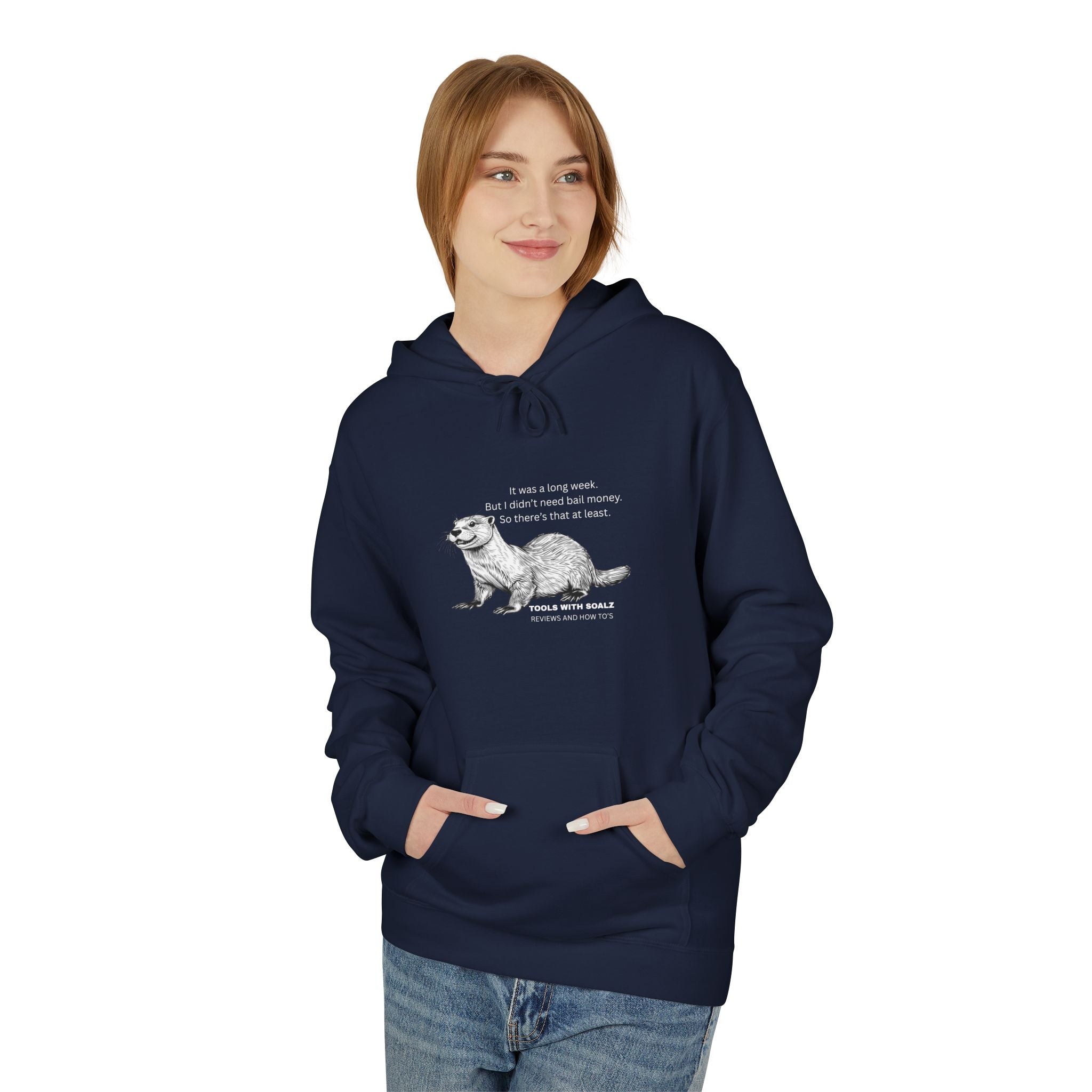 Bail Money Quote Hoodie, Tools with SoAlz, Unisex Fleece Pullover, Comfy Gift for Cat Lovers, Cozy Apparel for Pet Owners, Perfect for Birthdays, Casual Wear