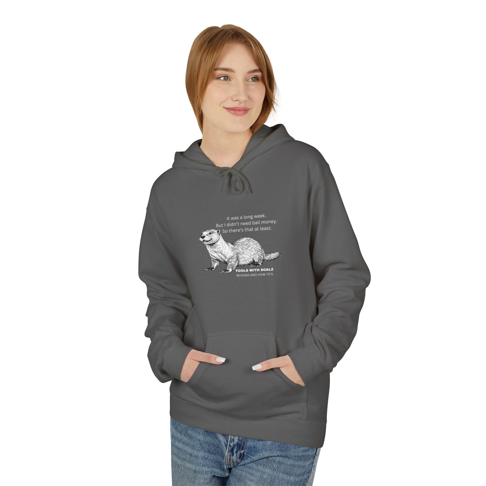 Bail Money Quote Hoodie, Tools with SoAlz, Unisex Fleece Pullover, Comfy Gift for Cat Lovers, Cozy Apparel for Pet Owners, Perfect for Birthdays, Casual Wear