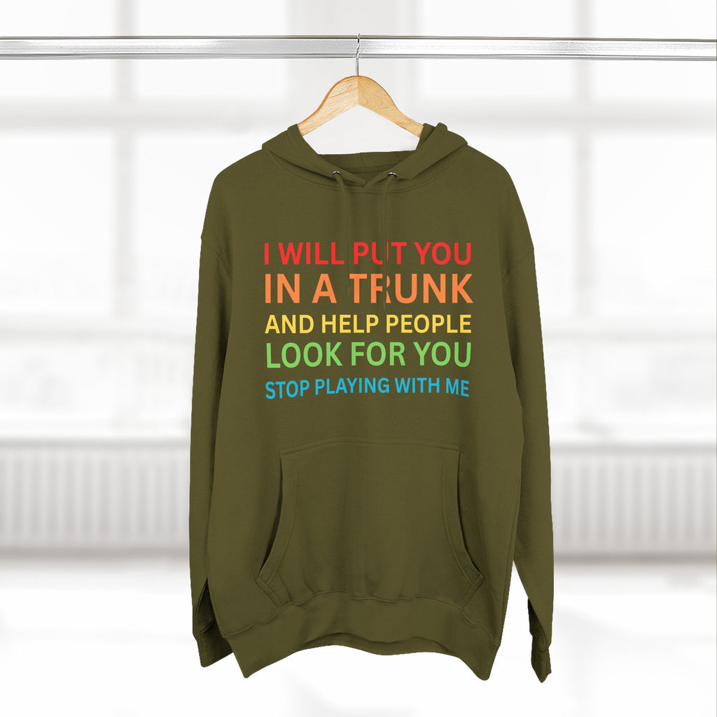 In A Trunk Three-Panel Fleece Hoodie, Funny Hooded Sweatshirt, Quirky Gift, Unisex Pullover, Casual Wear, Birthday Present, Gift for [...]