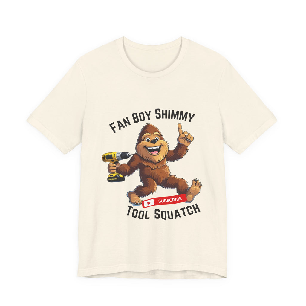 Fanboy Shimmy Tools Tee, Tool Squatch, Fun Graphic T-Shirt for DIY Lovers, Unisex Jersey Short Sleeve T-Shirt, Gift for Handyman, Celebration of Crafting