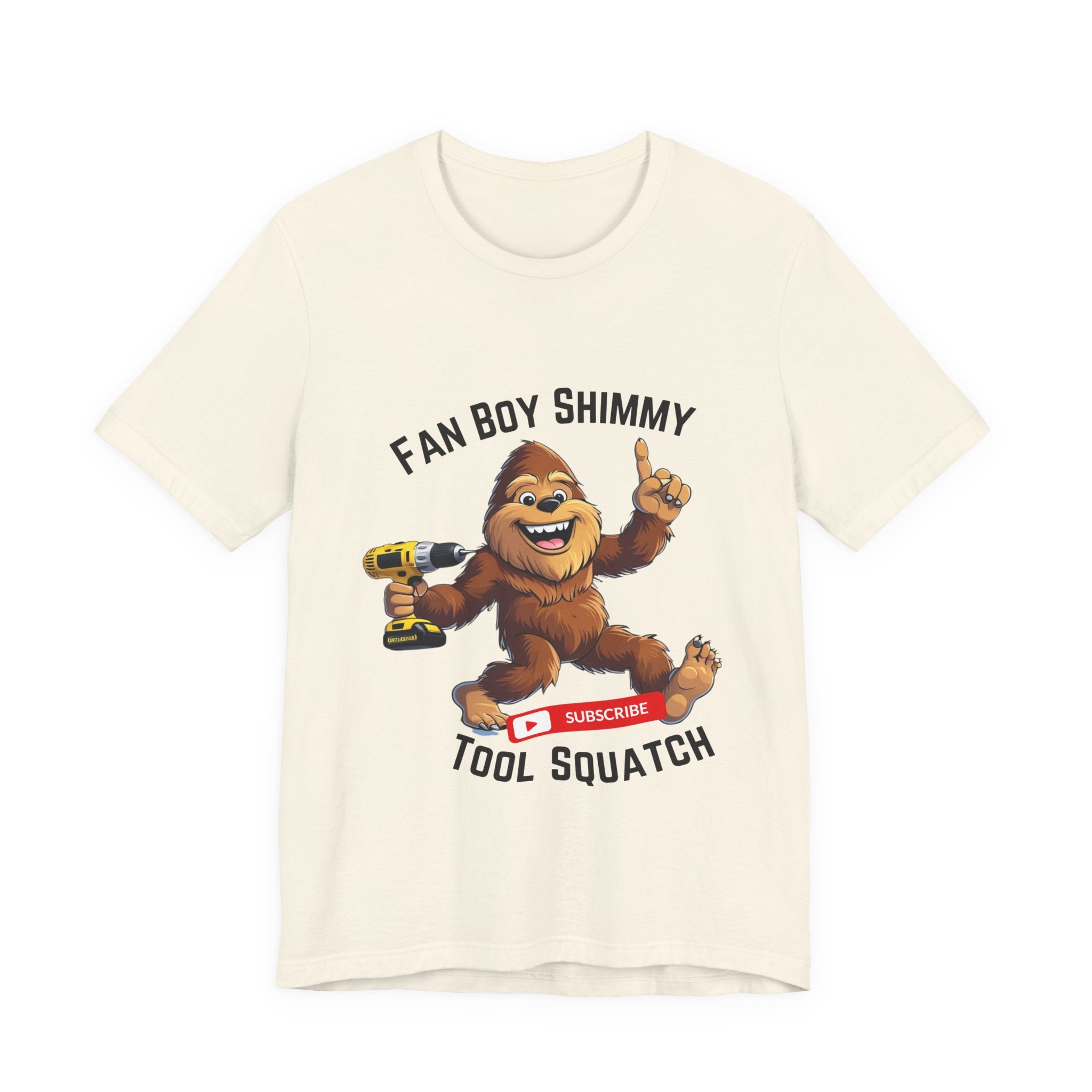 Fanboy Shimmy Tools Tee, Tool Squatch, Fun Graphic T-Shirt for DIY Lovers, Unisex Jersey Short Sleeve T-Shirt, Gift for Handyman, Celebration of Crafting