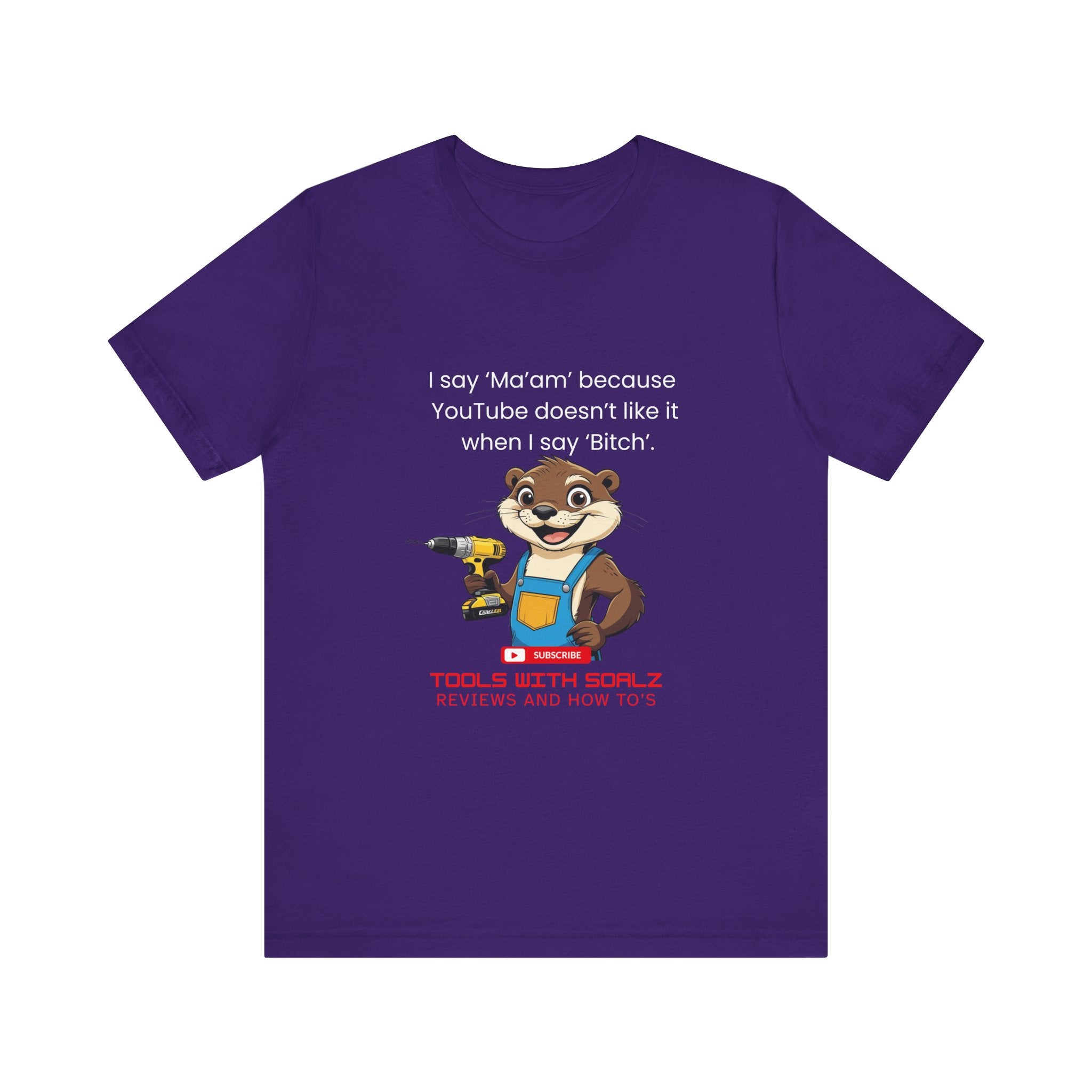 Ma'am, Tools with SoAlz, Kids Crafting Shirt, Gifts for Handyman Lovers, Tools with Squirrel Graphic, Fun Casual Wear, Birthday Gifts