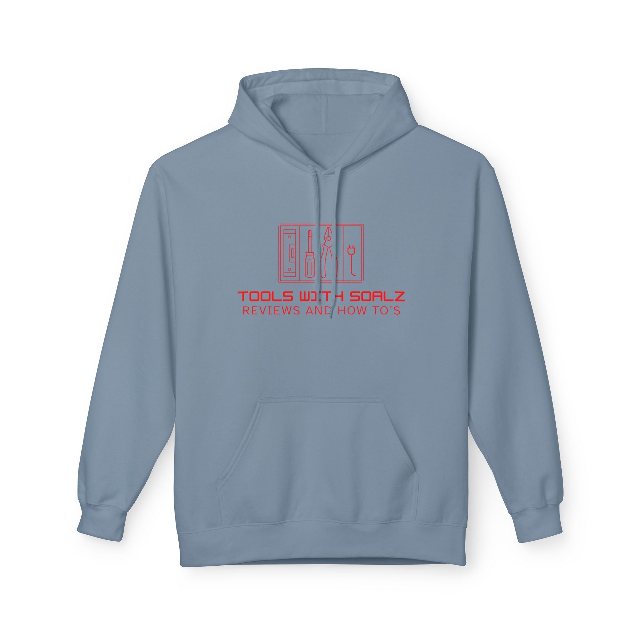 Tools with SOALZ Hoodie | Unisex Fleece Pullover, Cozy Sweatshirt for DIY Lovers, Perfect Gift for Handyman, Crafting or Home Improvement
