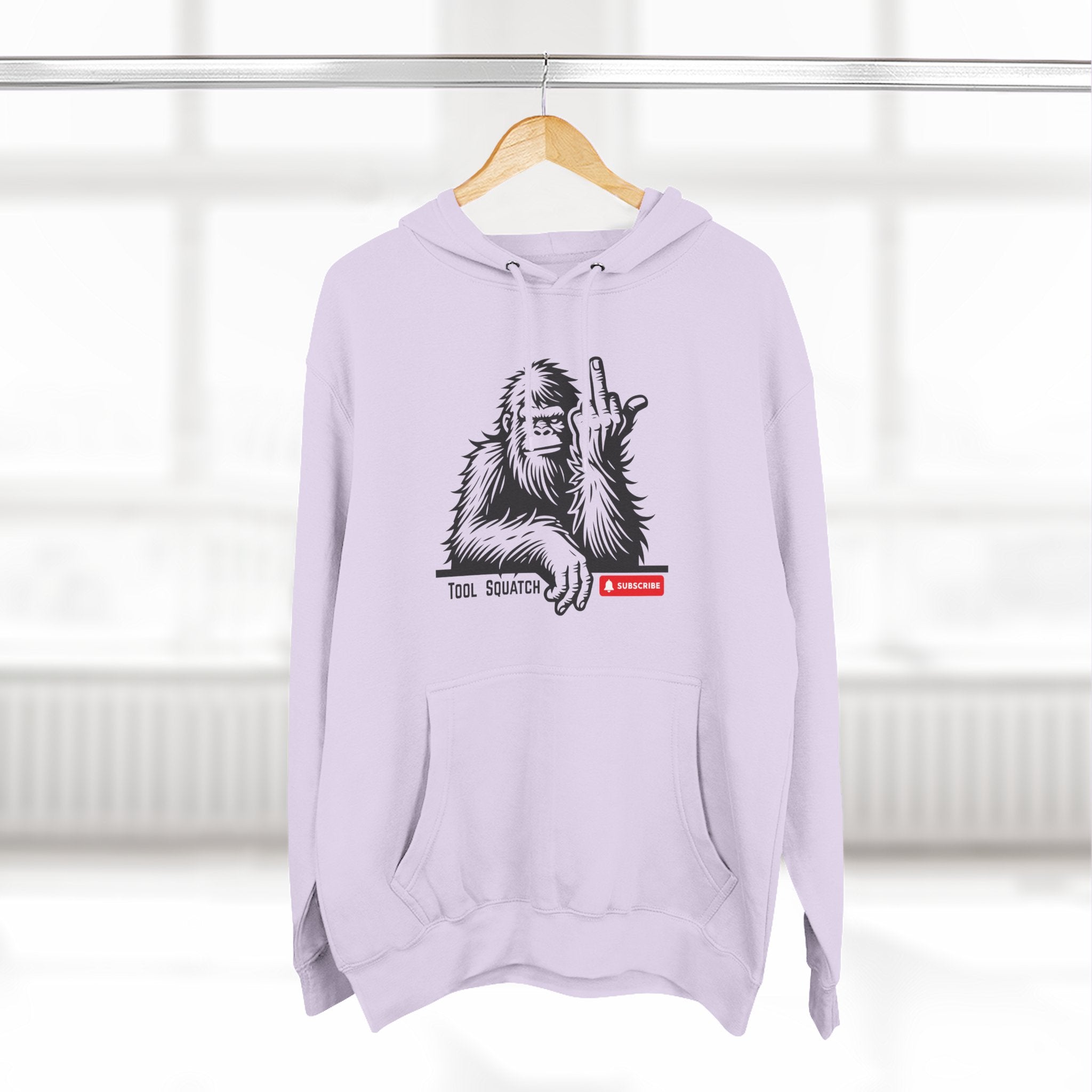 Sasquatch, Tool Squatch, Cozy Three-Panel Fleece Hoodie, Casual Sweatshirt, Unisex Hoodie, Perfect Gift, Warm Layer for All Seasons