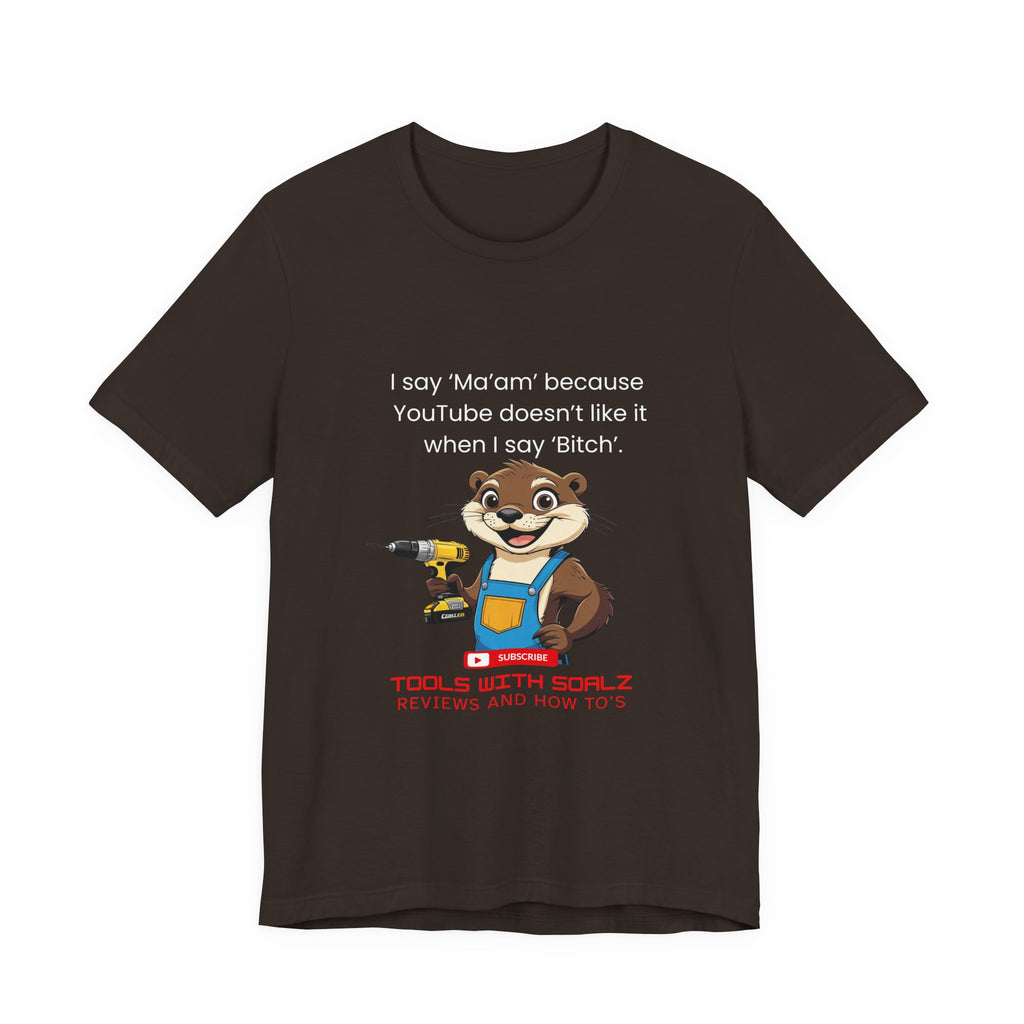 Ma'am, Tools with SoAlz, Kids Crafting Shirt, Gifts for Handyman Lovers, Tools with Squirrel Graphic, Fun Casual Wear, Birthday Gifts