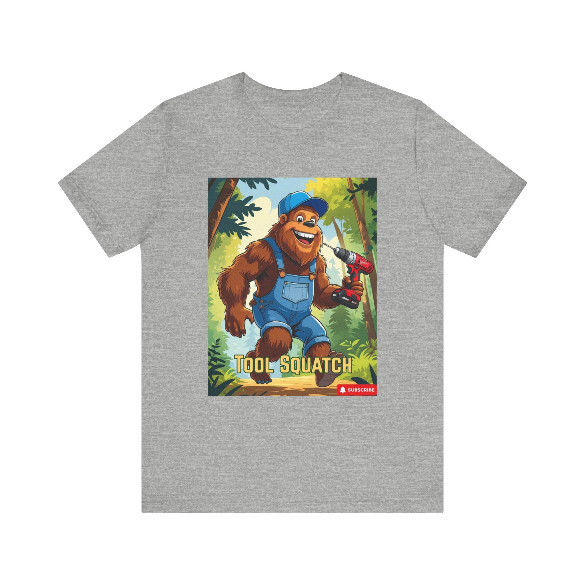 Tool Squatch Graphic Tee, Funny T-Shirt for Nature Lovers, Unisex Short Sleeve, Gift for Dad, Camping Apparel, Outdoor Adventure