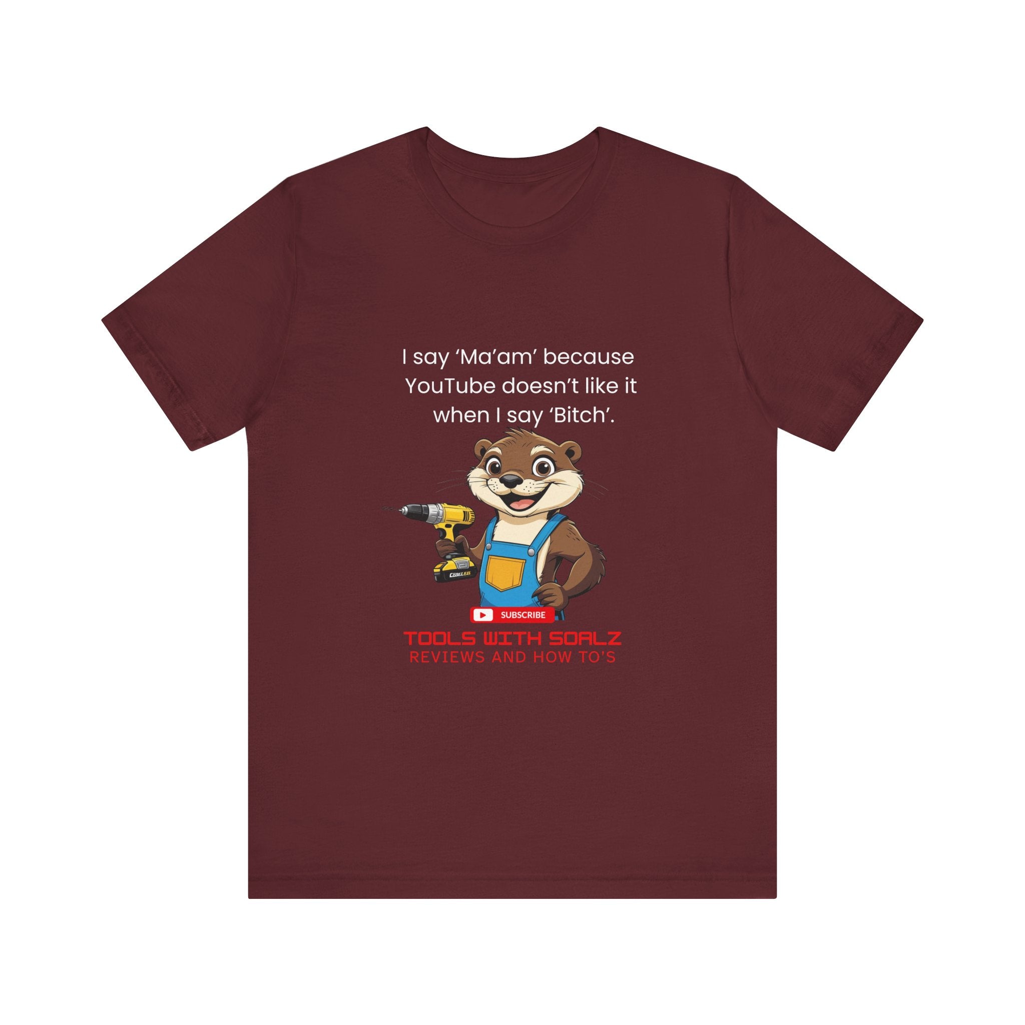 Ma'am, Tools with SoAlz, Kids Crafting Shirt, Gifts for Handyman Lovers, Tools with Squirrel Graphic, Fun Casual Wear, Birthday Gifts