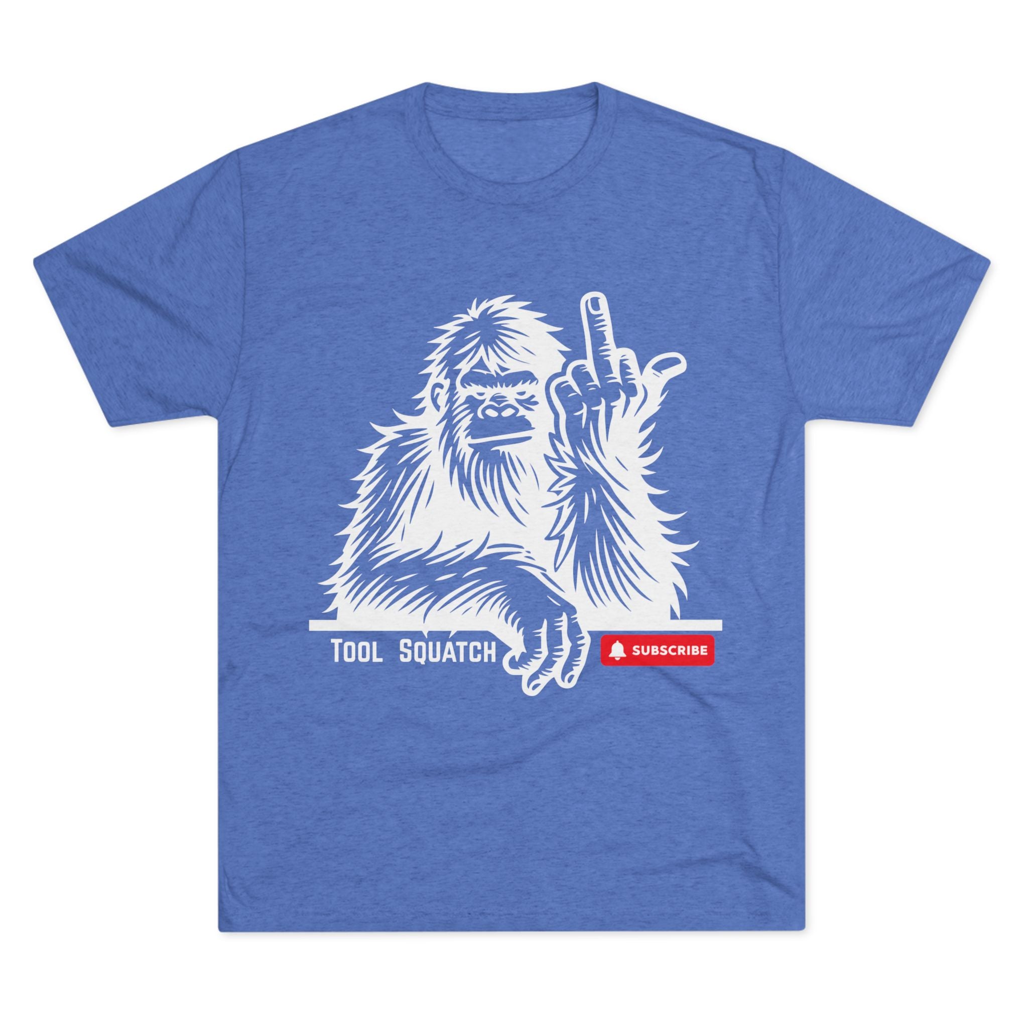 Sasquatch, Tool Squatch - Unisex Tri-Blend Crew Tee, Funny Graphic Shirt, Gifts for Him, Unique Casual Wear, Humor Apparel