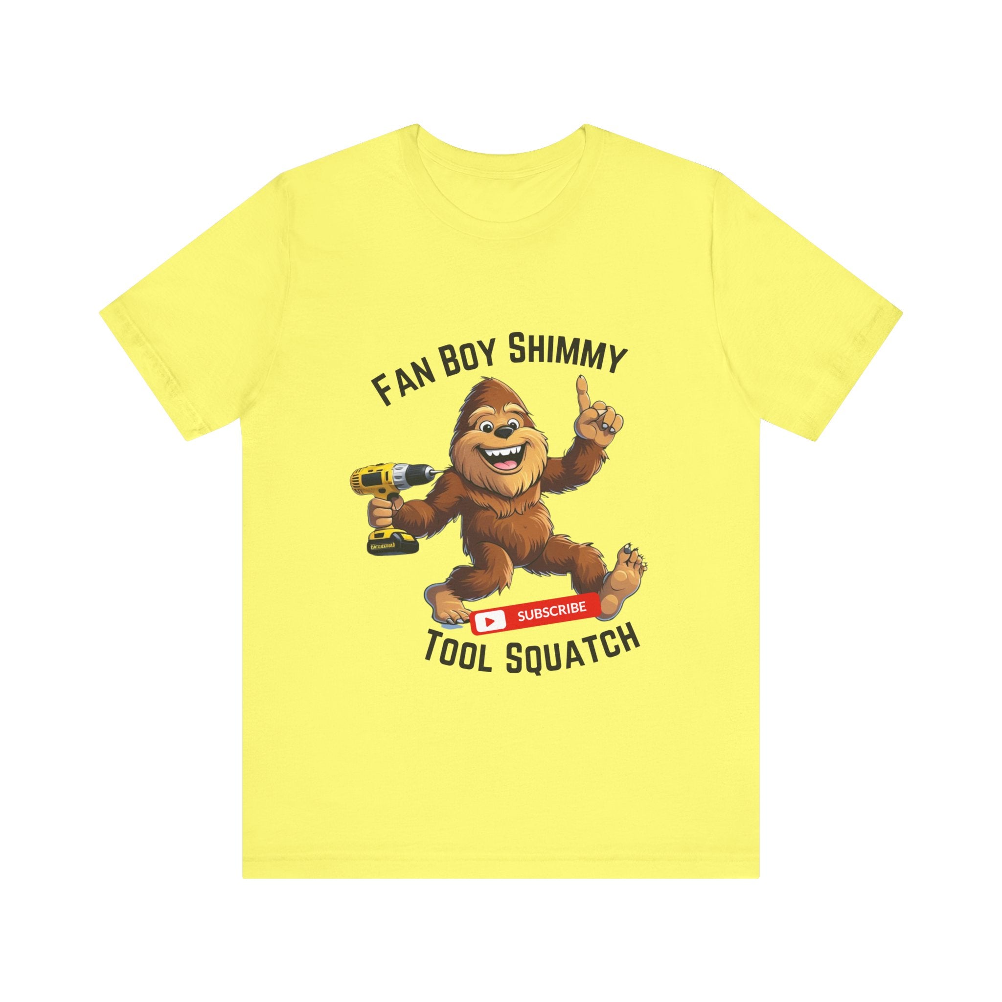 Fanboy Shimmy Tools Tee, Tool Squatch, Fun Graphic T-Shirt for DIY Lovers, Unisex Jersey Short Sleeve T-Shirt, Gift for Handyman, Celebration of Crafting