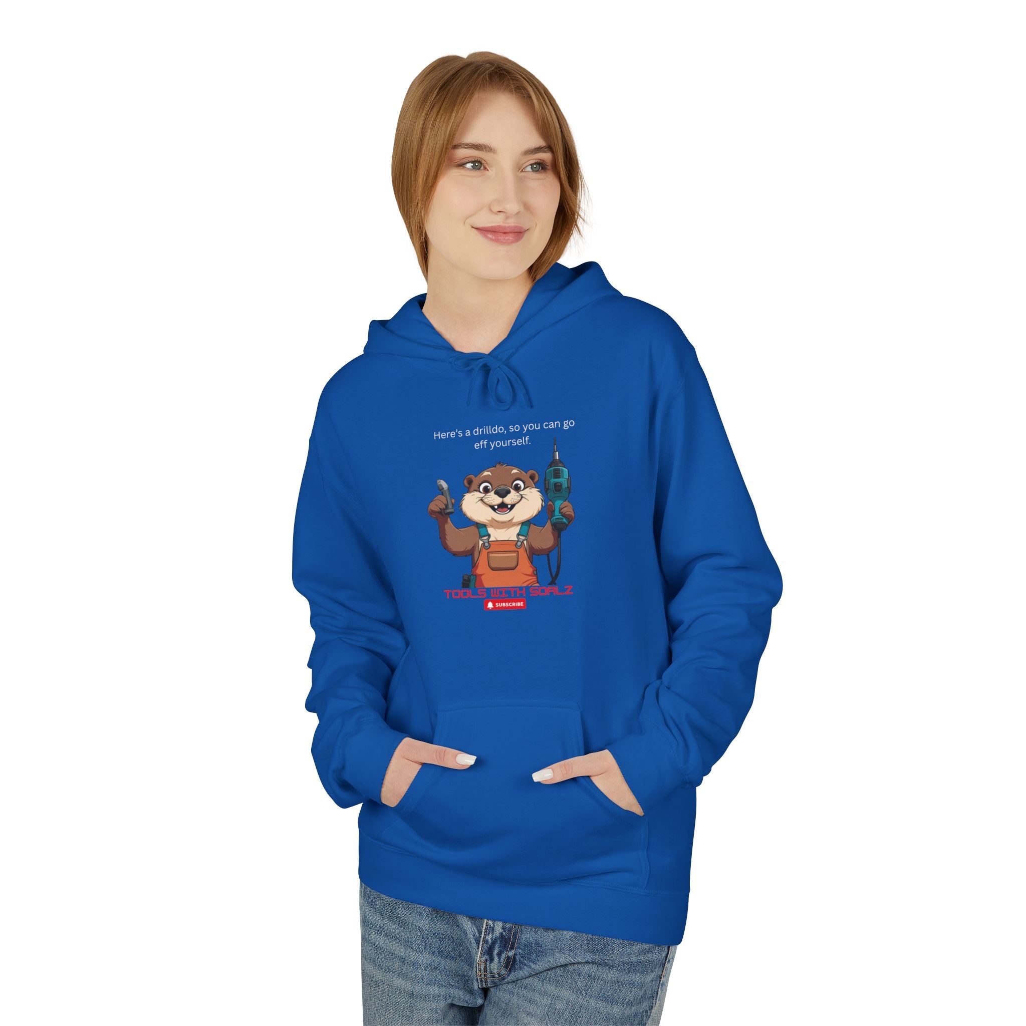 Drilldo Tools with SoAlz Animal Graphic Hoodie | Cozy Unisex Fleece for Casual Outings, Gifts for Animal Lovers, Fun Everyday Wear, Unique Sportswear