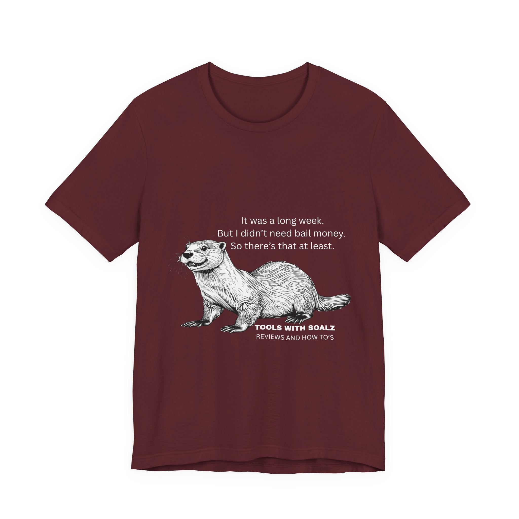 Bail Money Otter, Tools with SoAlz, Graphic Tee, Unisex Short Sleeve T-Shirt, Animal Lover Gift, Wildlife Tee, Nature Enthusiast Apparel