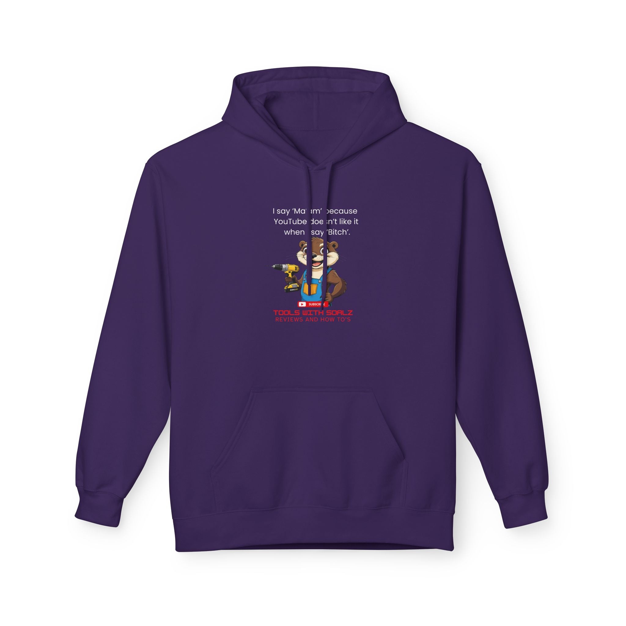Ma'am, Tools with SoAlz, Funny Fleece Hoodie with Quote, Comfy Unisex Hoodie, Gift for Friends, Cozy Layer, Casual Wear, Birthday Gift