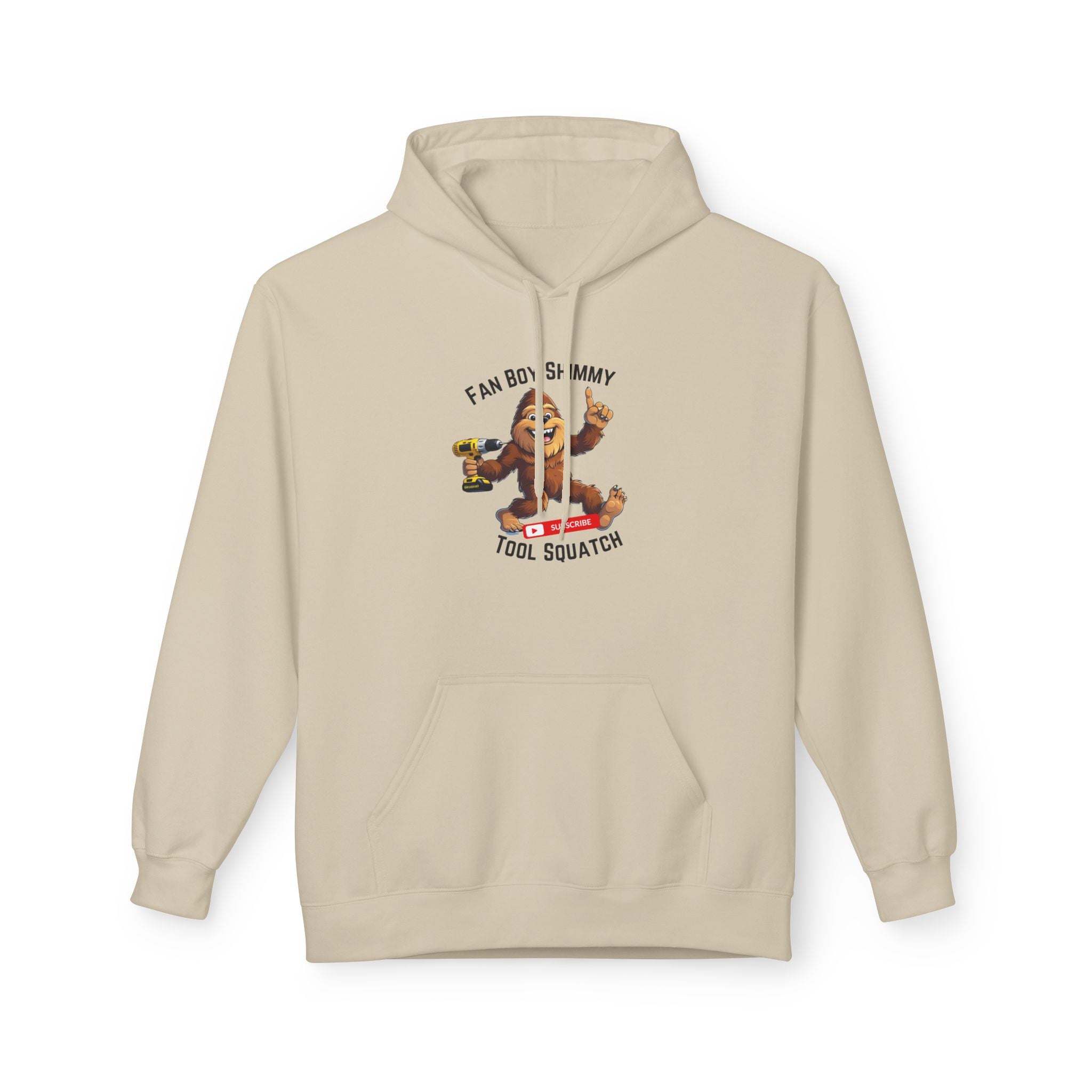 Fanboy Shimmy Fleece Hoodie, Tool Squatch, Perfect for DIY Lovers, Tools, Gifts for Mom, Cozy Hoodie, Funny Sweatshirt, Casual Wear