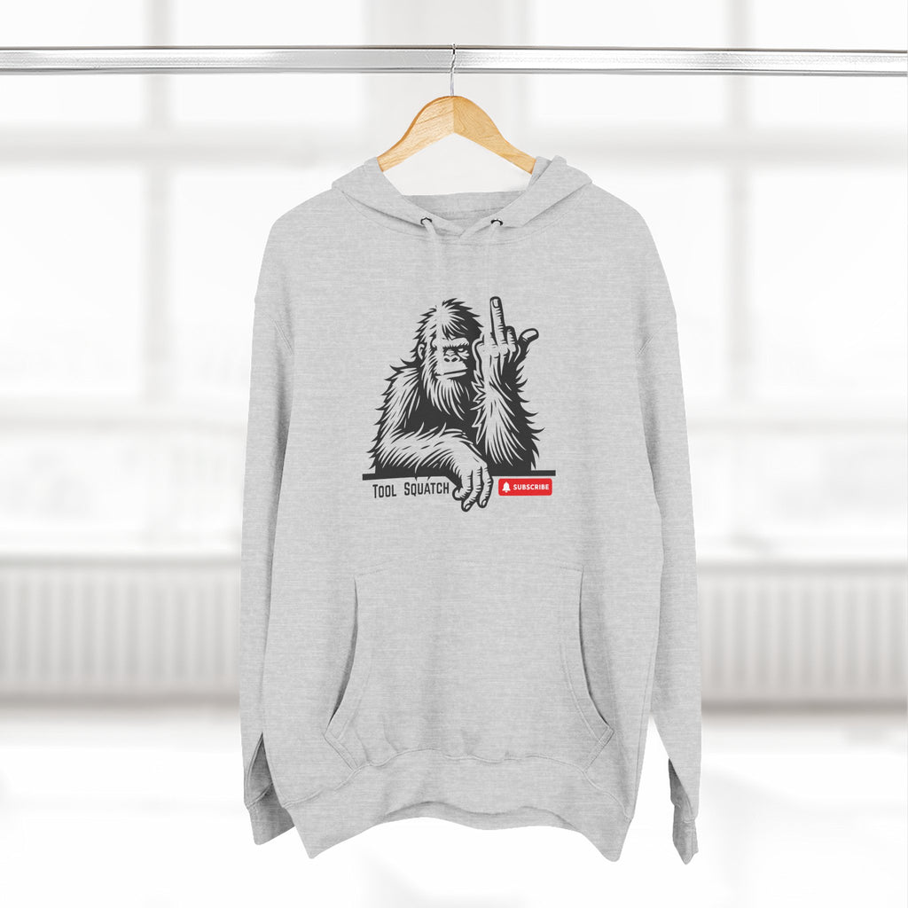 Sasquatch, Tool Squatch, Cozy Three-Panel Fleece Hoodie, Casual Sweatshirt, Unisex Hoodie, Perfect Gift, Warm Layer for All Seasons