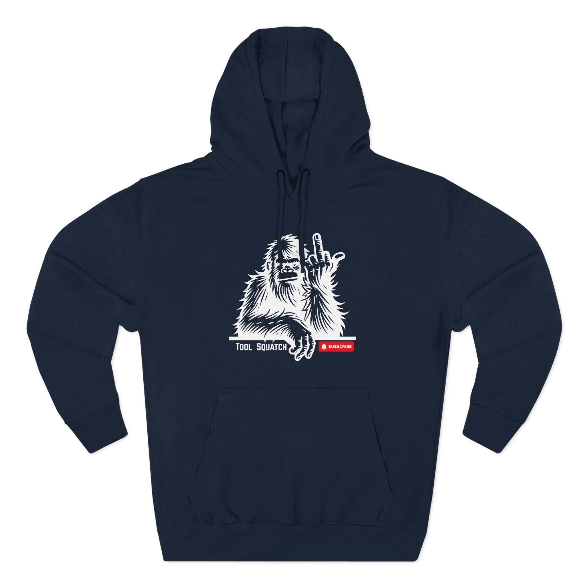 Sasquatch, Tool Squatch, Cozy Three-Panel Fleece Hoodie, Casual Sweatshirt, Unisex Hoodie, Perfect Gift, Warm Layer for All Seasons