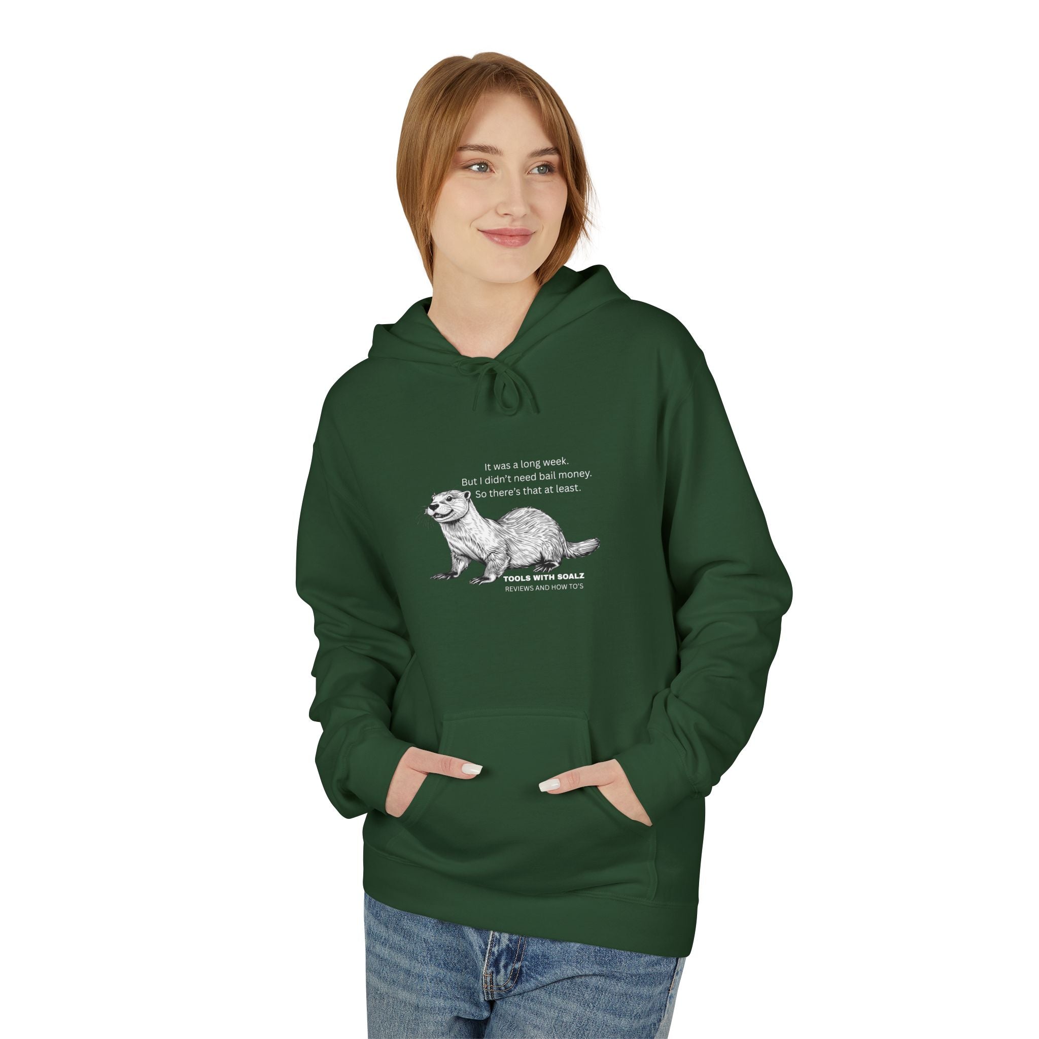 Bail Money Quote Hoodie, Tools with SoAlz, Unisex Fleece Pullover, Comfy Gift for Cat Lovers, Cozy Apparel for Pet Owners, Perfect for Birthdays, Casual Wear