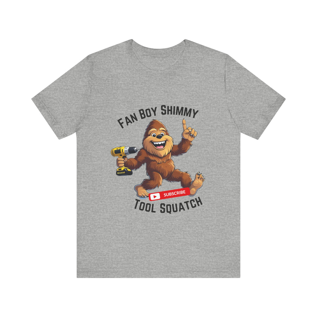 Fanboy Shimmy Tools Tee, Tool Squatch, Fun Graphic T-Shirt for DIY Lovers, Unisex Jersey Short Sleeve T-Shirt, Gift for Handyman, Celebration of Crafting