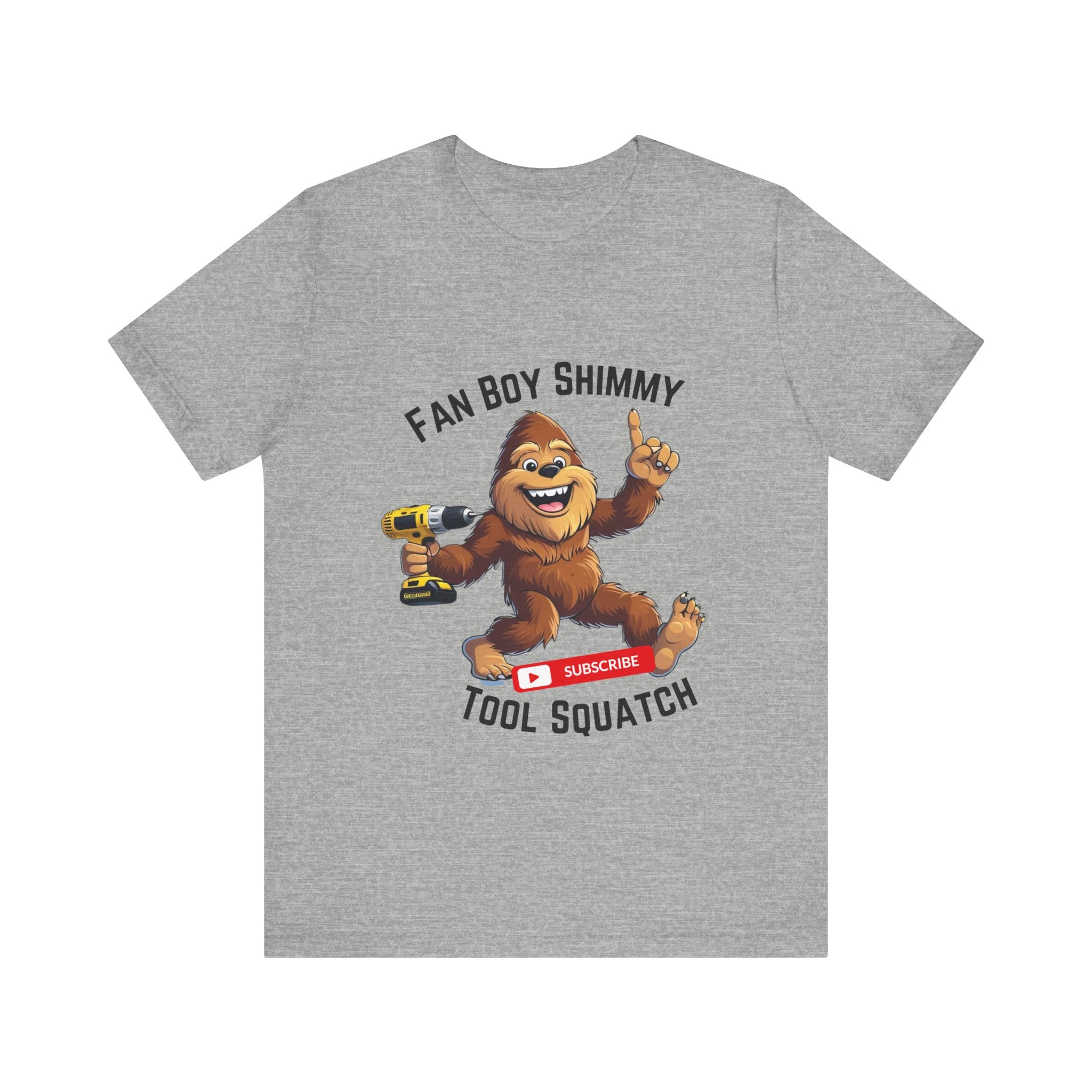 Fanboy Shimmy Tools Tee, Tool Squatch, Fun Graphic T-Shirt for DIY Lovers, Unisex Jersey Short Sleeve T-Shirt, Gift for Handyman, Celebration of Crafting