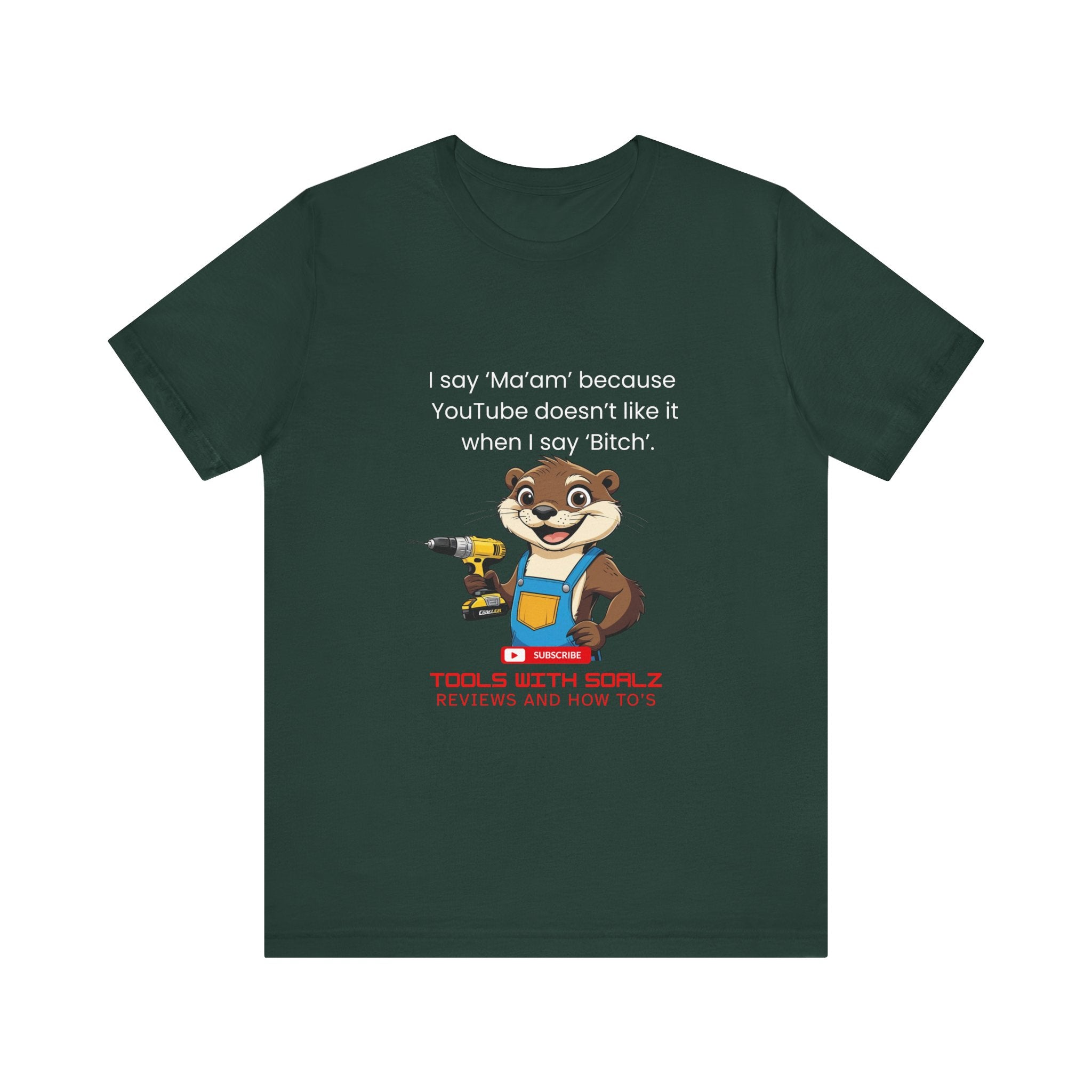 Ma'am, Tools with SoAlz, Kids Crafting Shirt, Gifts for Handyman Lovers, Tools with Squirrel Graphic, Fun Casual Wear, Birthday Gifts