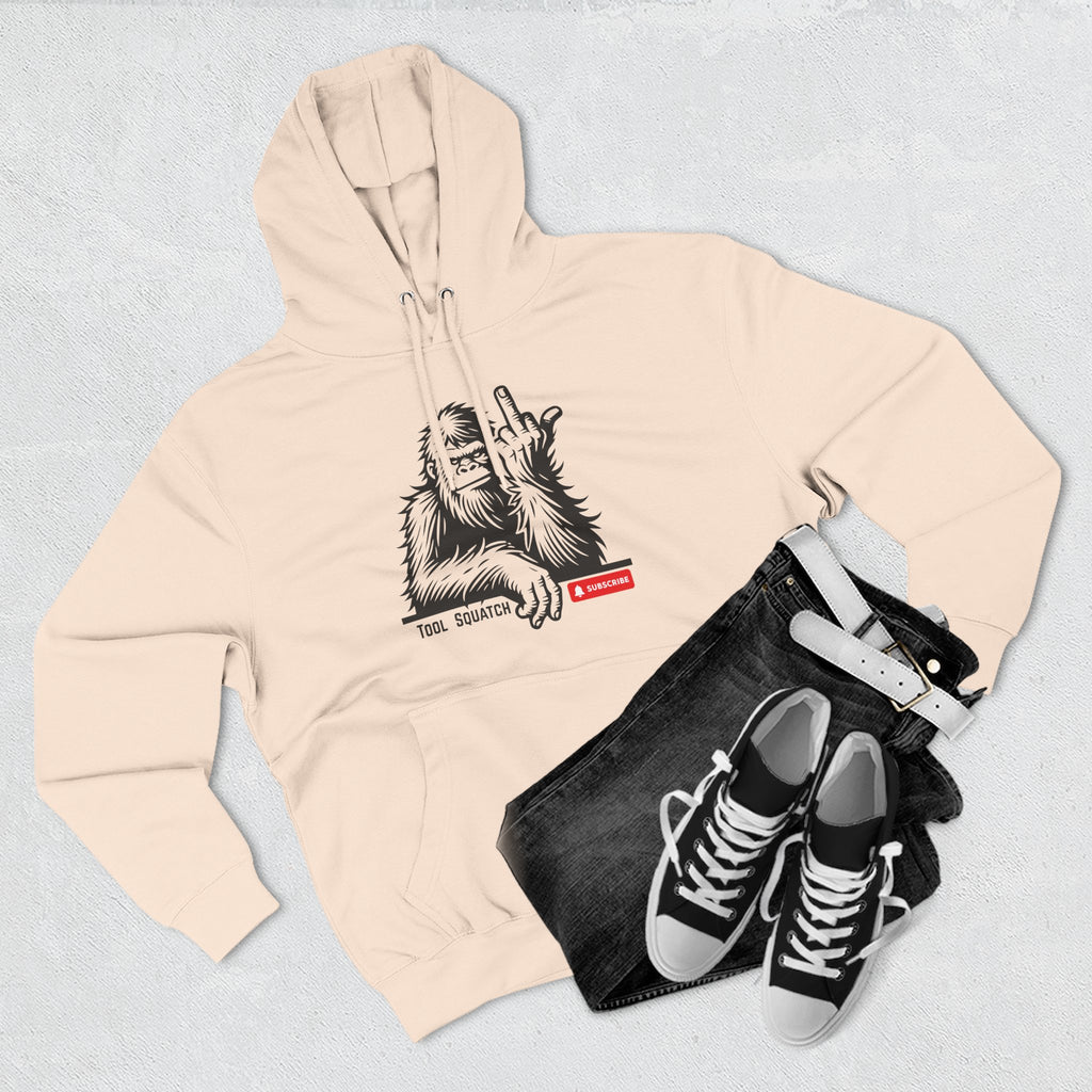 Sasquatch, Tool Squatch, Cozy Three-Panel Fleece Hoodie, Casual Sweatshirt, Unisex Hoodie, Perfect Gift, Warm Layer for All Seasons