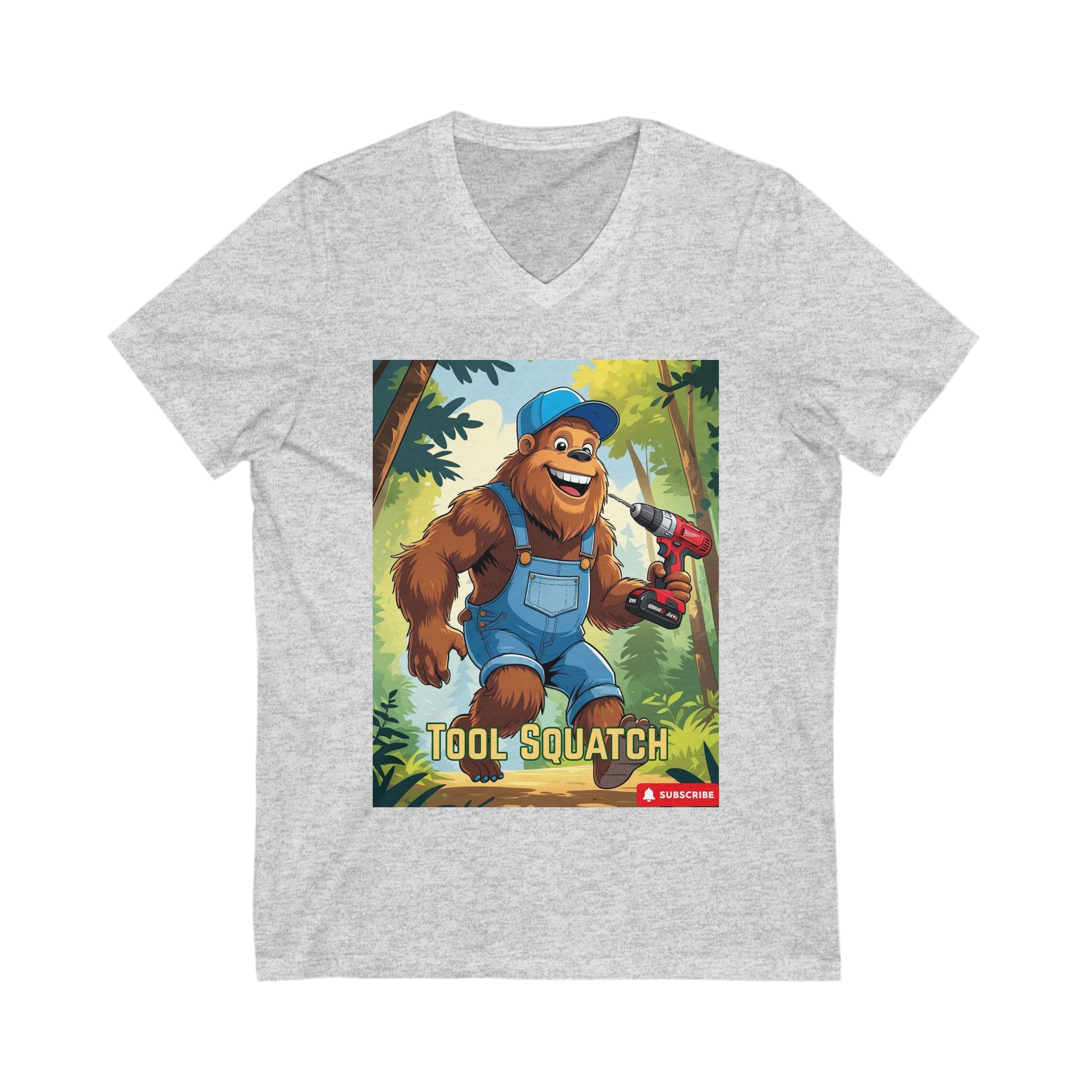 Tool Squatch Ladies V-Neck Tee, Sasquatch Shirt, Tool Lover Gift,  Gift for Her