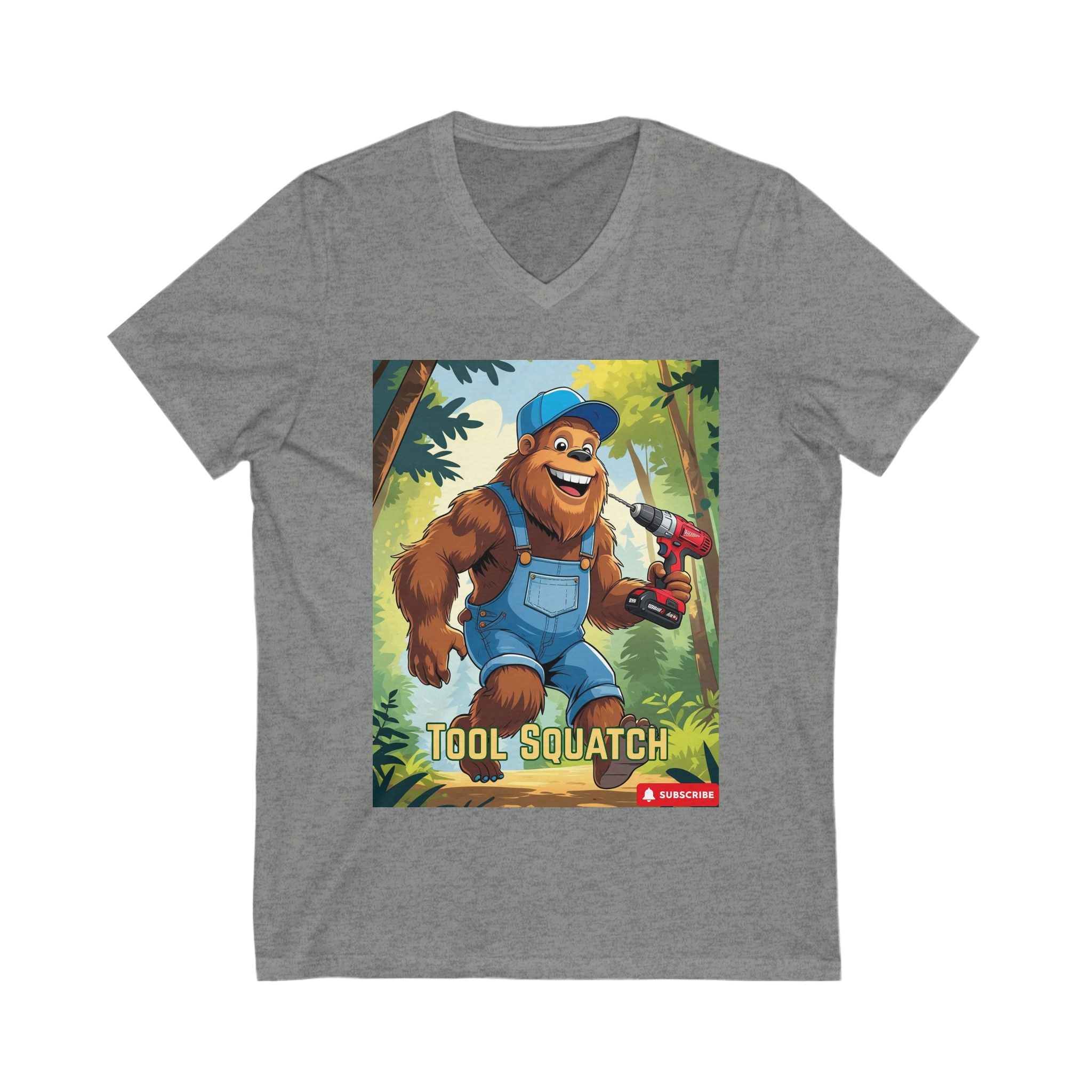 Tool Squatch Ladies V-Neck Tee, Sasquatch Shirt, Tool Lover Gift,  Gift for Her