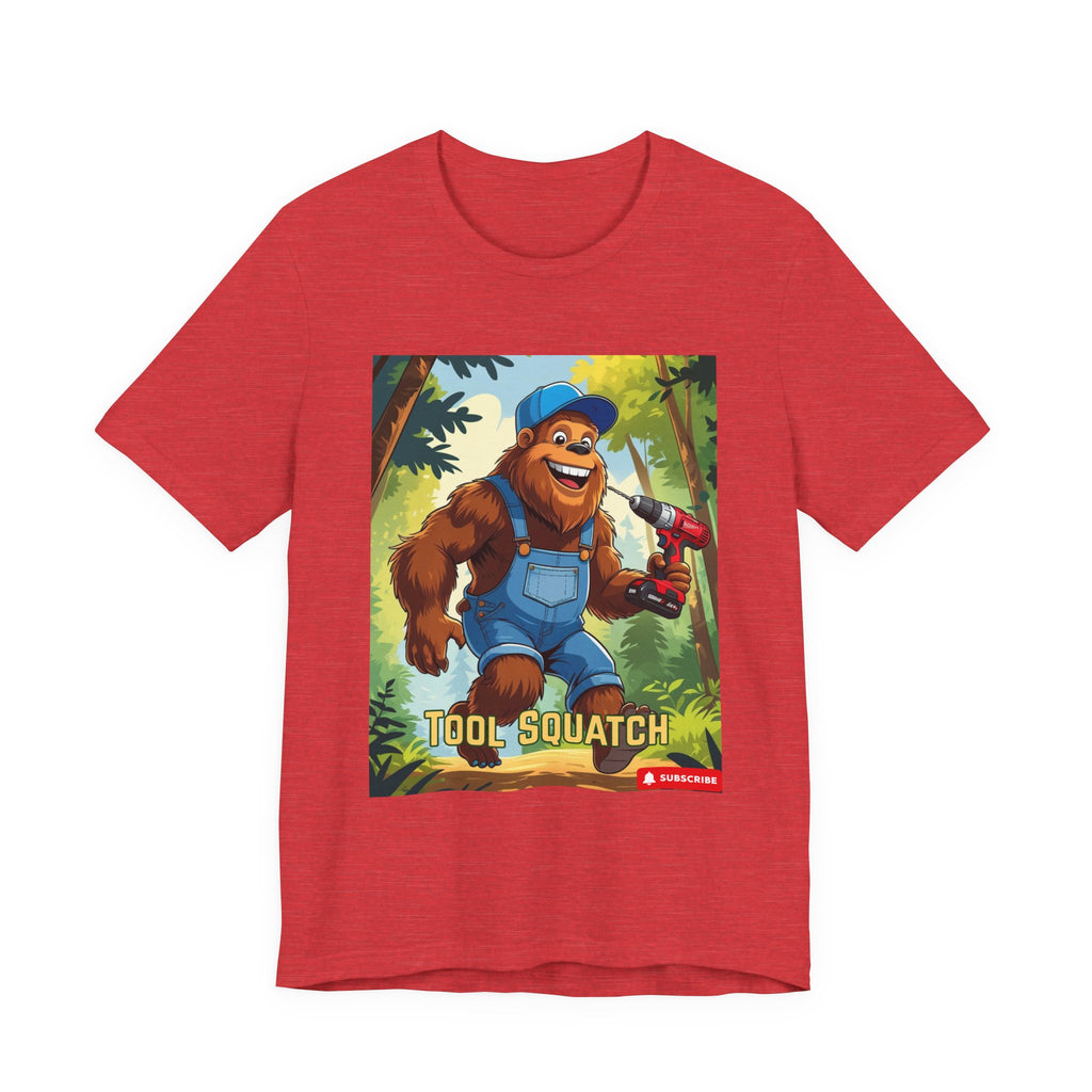 Tool Squatch Graphic Tee, Funny T-Shirt for Nature Lovers, Unisex Short Sleeve, Gift for Dad, Camping Apparel, Outdoor Adventure