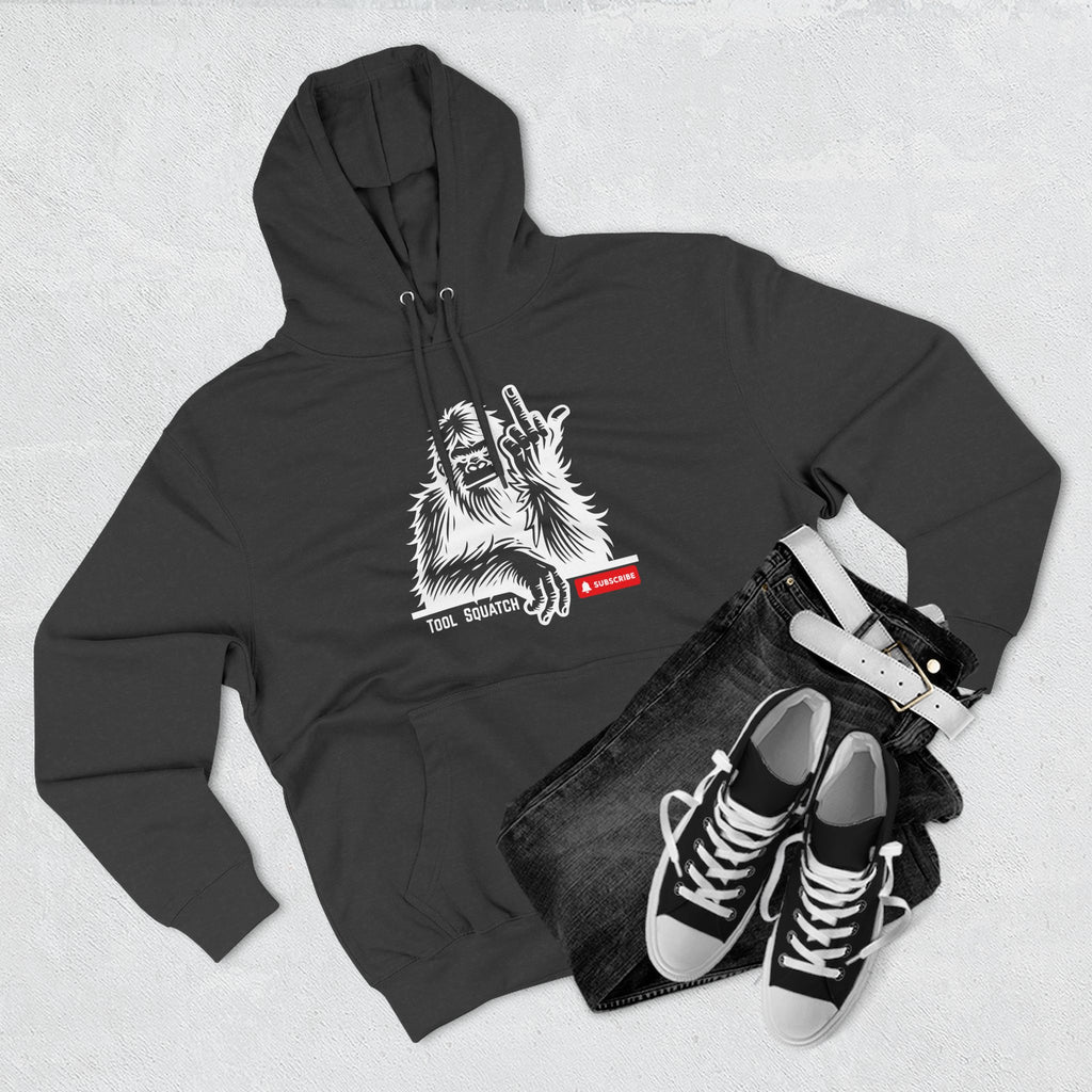Sasquatch, Tool Squatch, Cozy Three-Panel Fleece Hoodie, Casual Sweatshirt, Unisex Hoodie, Perfect Gift, Warm Layer for All Seasons