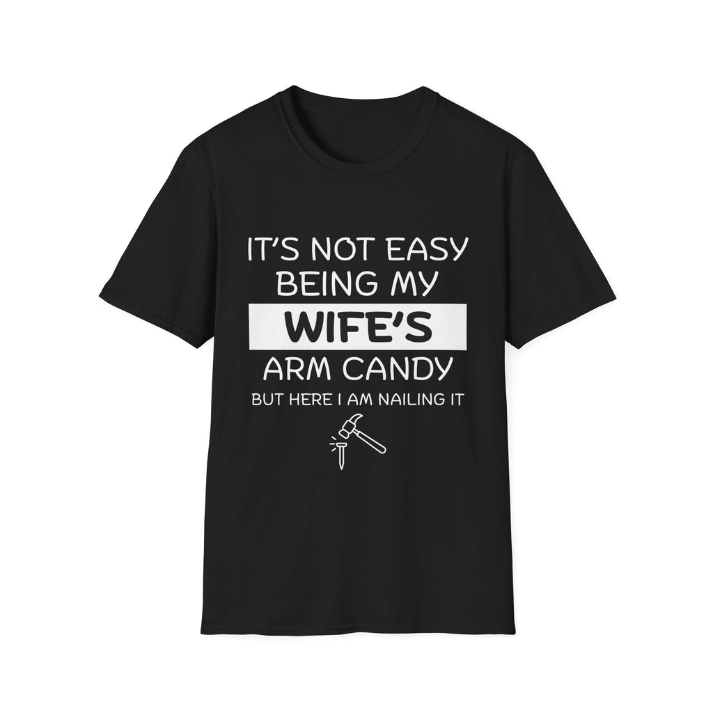 Arm Candy Unisex Softstyle T-Shirt, Gift for Her, Anniversary Apparel, Couple's Matching Shirt, Unique Wedding Gift