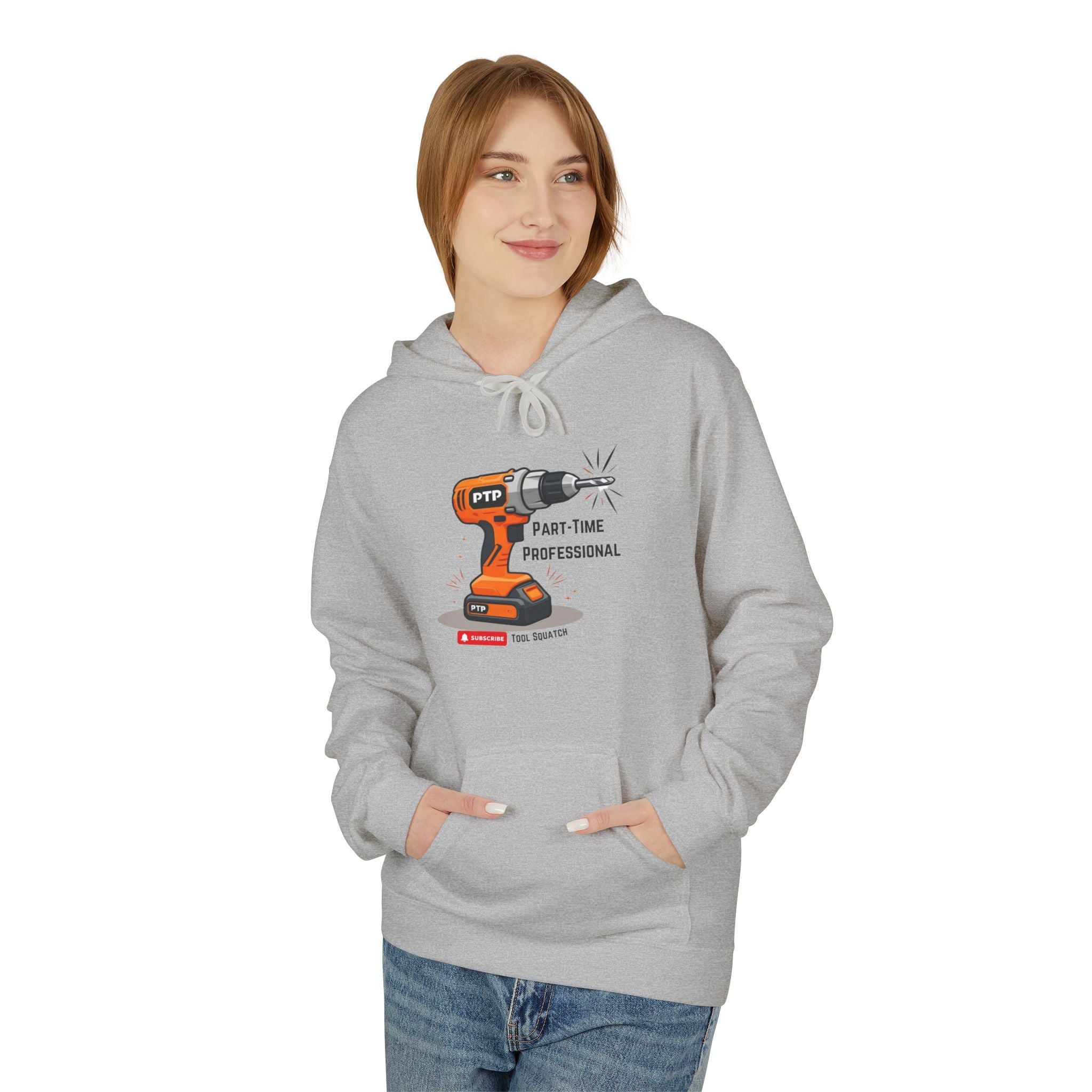 Part-Time Professional Hoodie, Tool Squatch, Crafting Apparel, Gift for Handyman, Personalized Workwear, Tool Themed Sweatshirt