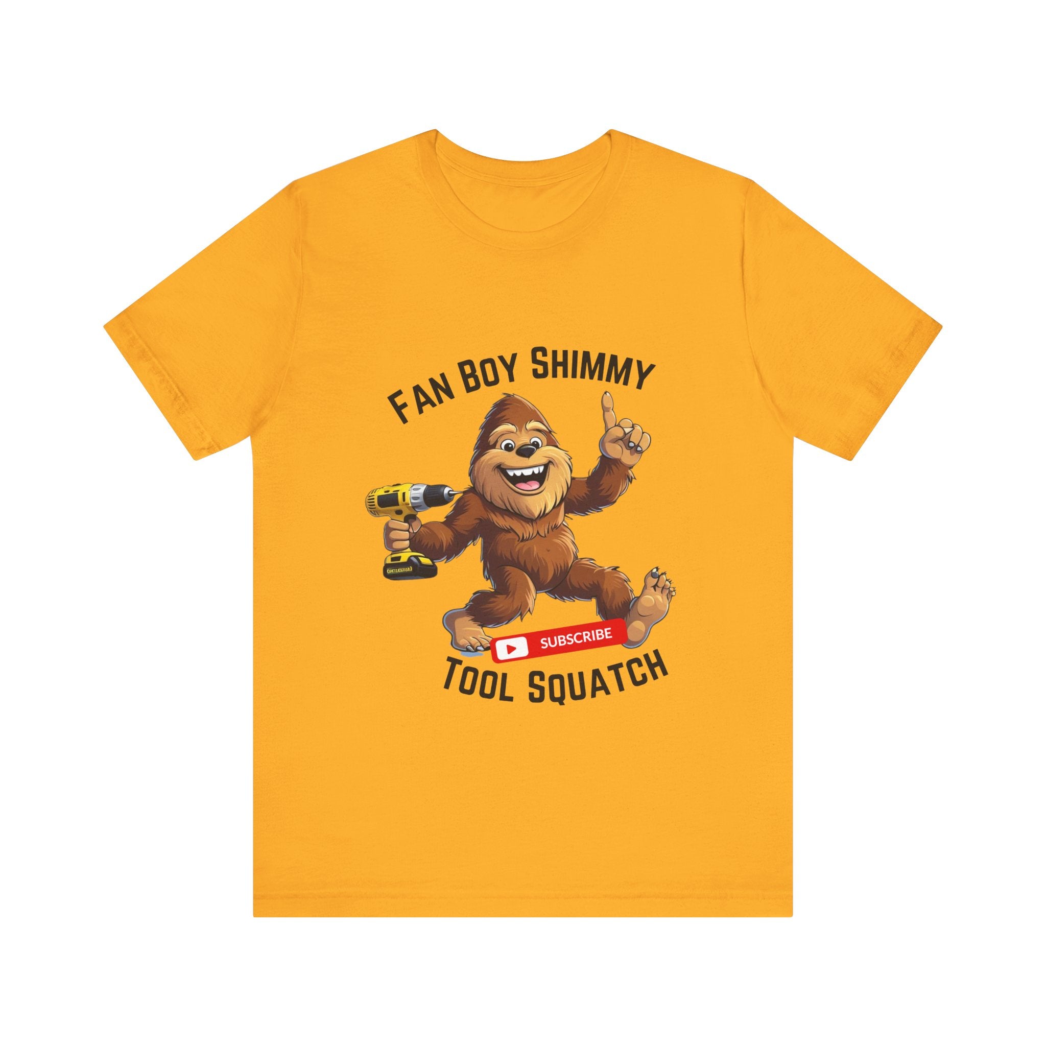 Fanboy Shimmy Tools Tee, Tool Squatch, Fun Graphic T-Shirt for DIY Lovers, Unisex Jersey Short Sleeve T-Shirt, Gift for Handyman, Celebration of Crafting