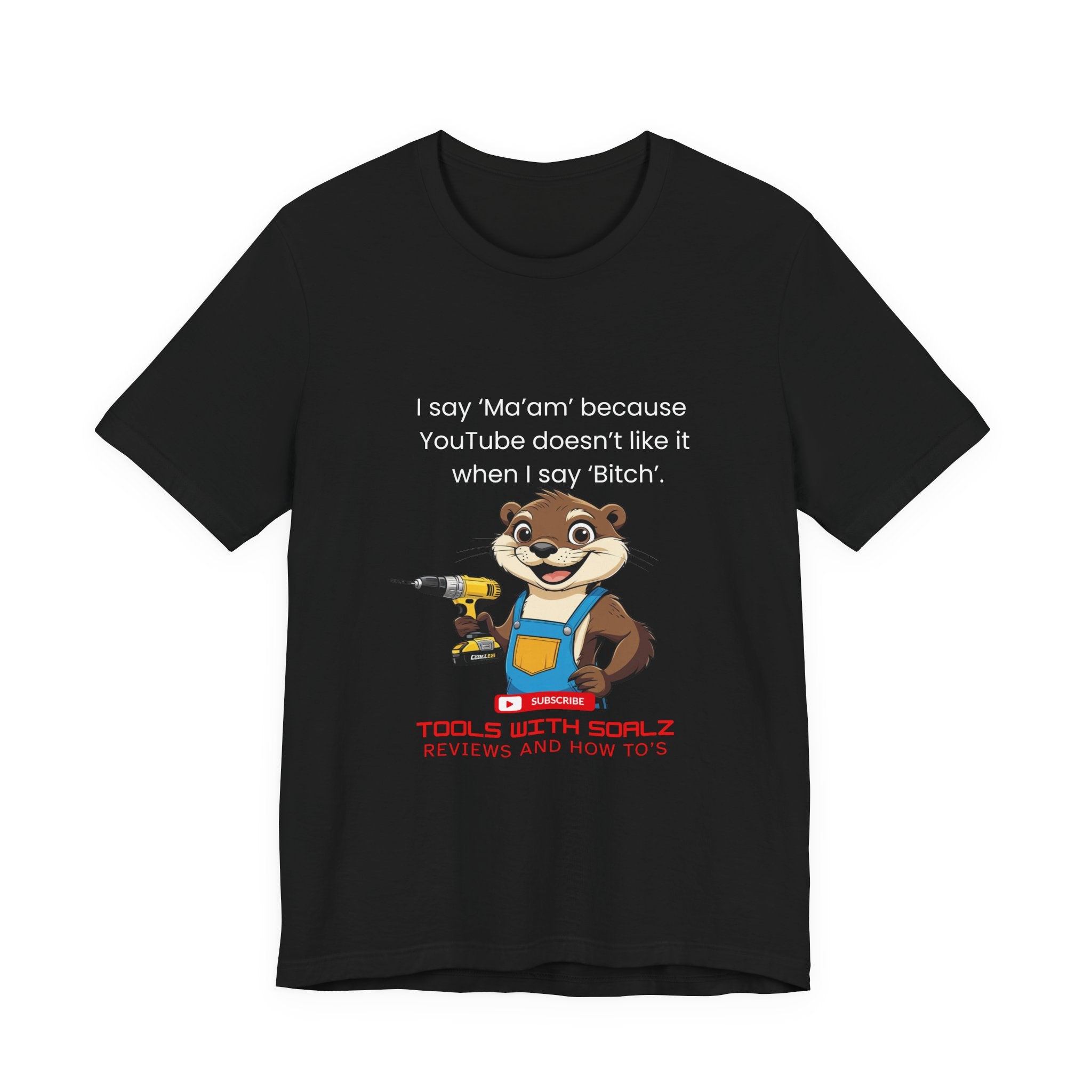 Ma'am, Tools with SoAlz, Kids Crafting Shirt, Gifts for Handyman Lovers, Tools with Squirrel Graphic, Fun Casual Wear, Birthday Gifts