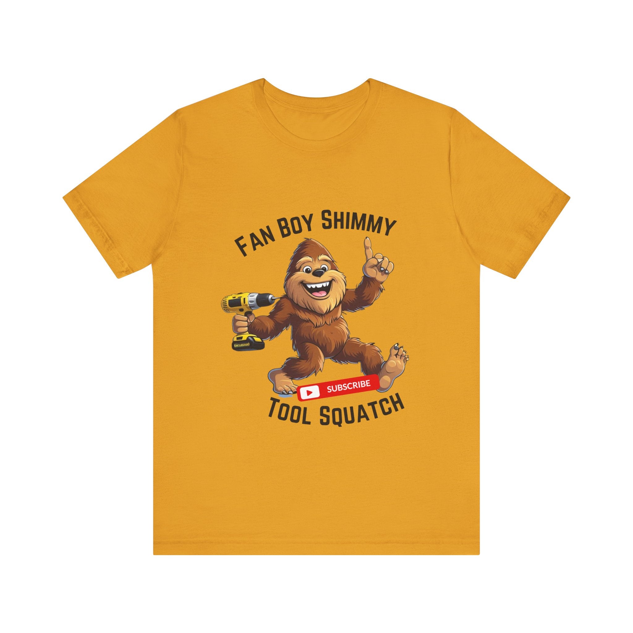 Fanboy Shimmy Tools Tee, Tool Squatch, Fun Graphic T-Shirt for DIY Lovers, Unisex Jersey Short Sleeve T-Shirt, Gift for Handyman, Celebration of Crafting