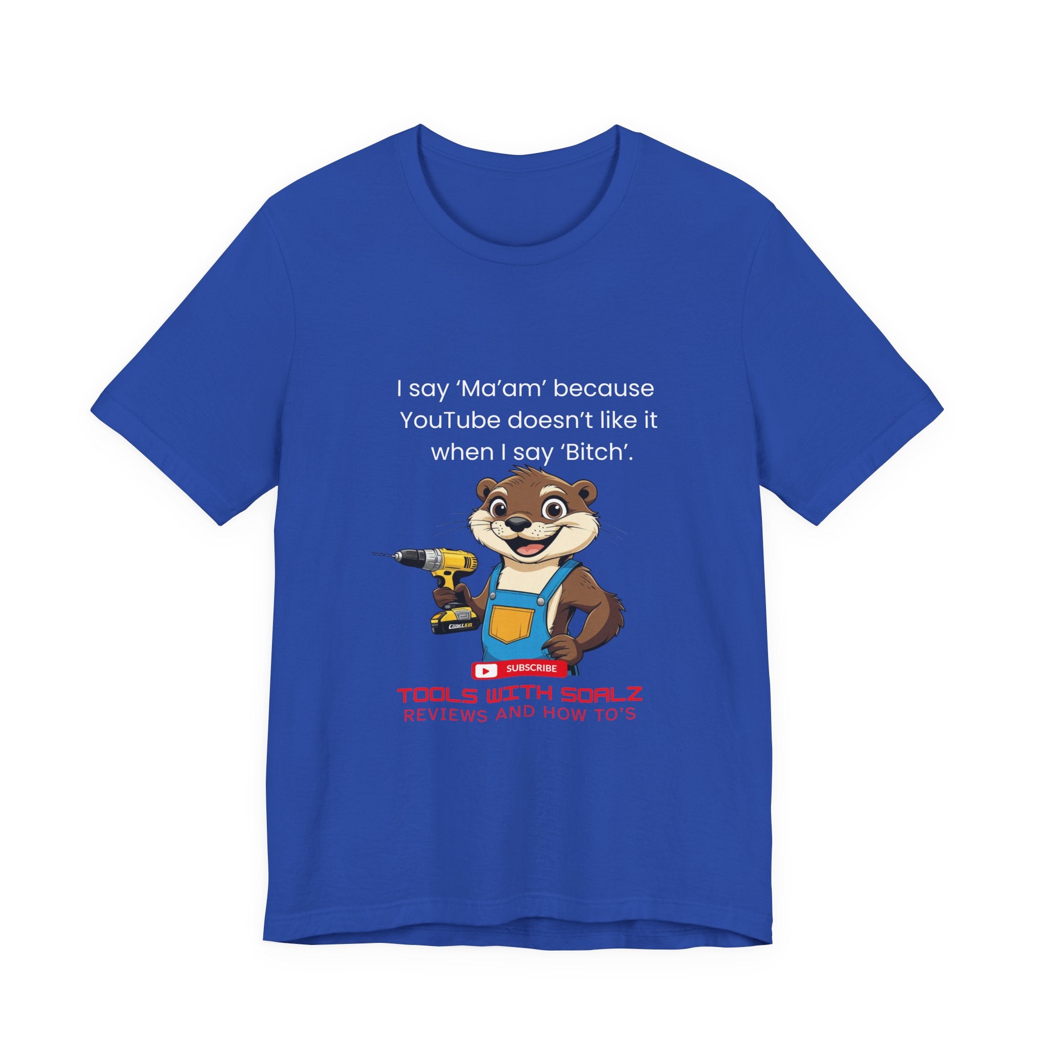 Ma'am, Tools with SoAlz, Kids Crafting Shirt, Gifts for Handyman Lovers, Tools with Squirrel Graphic, Fun Casual Wear, Birthday Gifts