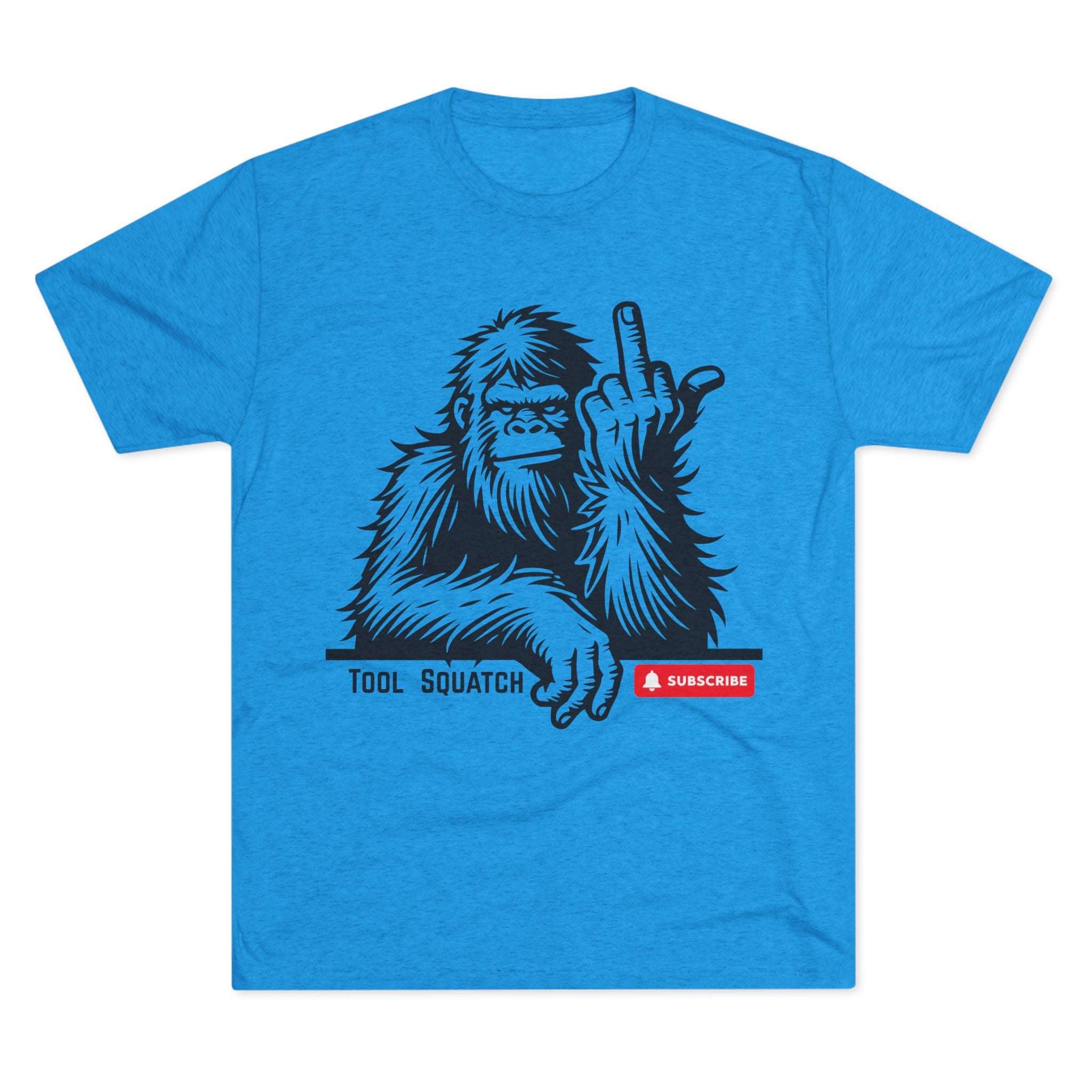 Sasquatch, Tool Squatch- Unisex Tri-Blend Crew Tee, Funny Graphic Shirt, Gifts for Him, Unique Casual Wear, Humor Apparel