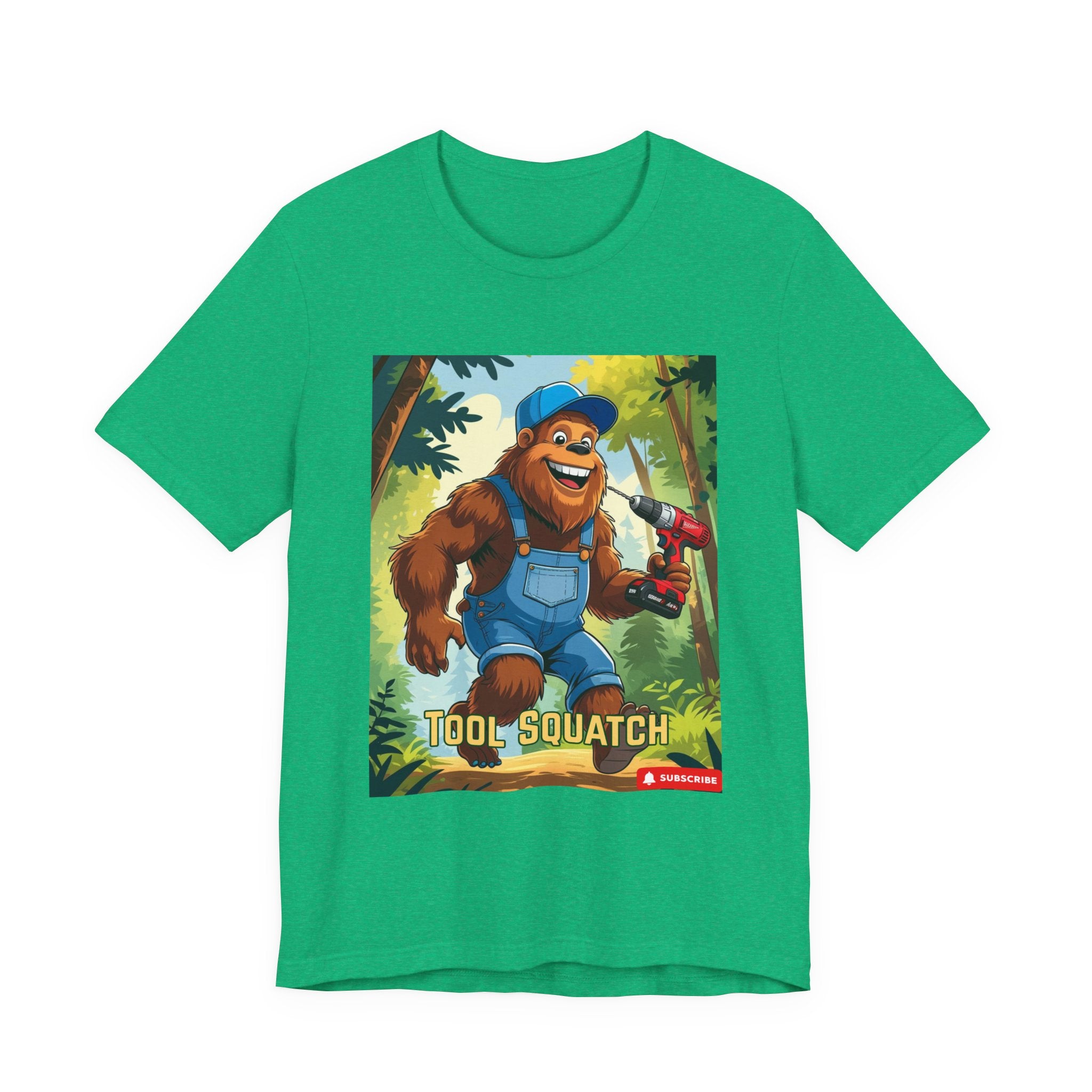 Tool Squatch Graphic Tee, Funny T-Shirt for Nature Lovers, Unisex Short Sleeve, Gift for Dad, Camping Apparel, Outdoor Adventure