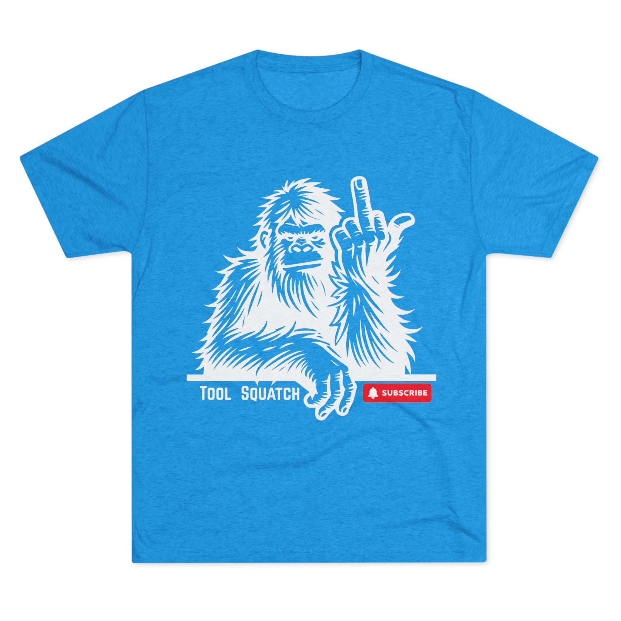Sasquatch, Tool Squatch - Unisex Tri-Blend Crew Tee, Funny Graphic Shirt, Gifts for Him, Unique Casual Wear, Humor Apparel